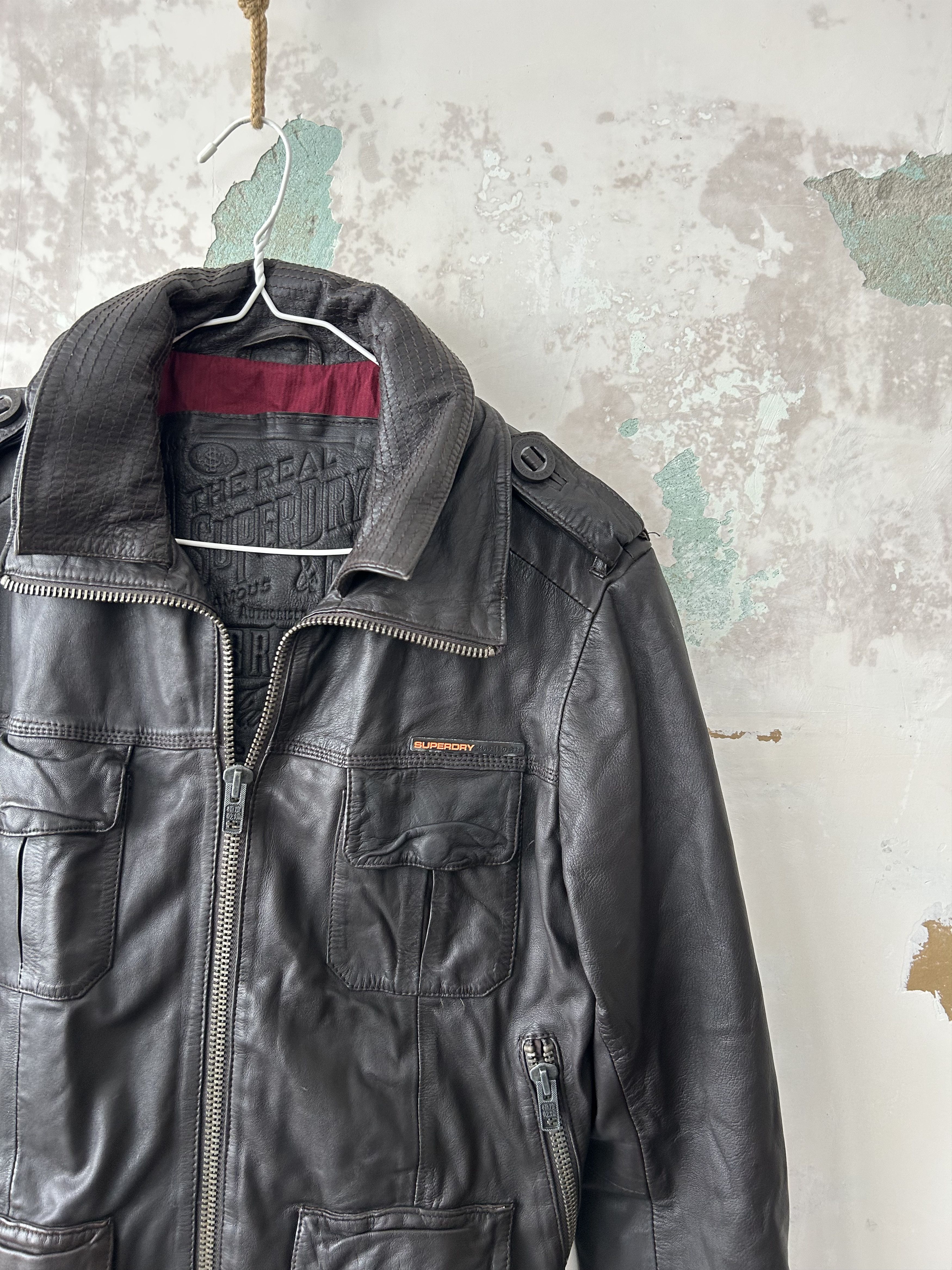 Superdry Superdry Vintage Leather Jacket Size M Size US M / EU 48-50 / 2 - 4 Thumbnail