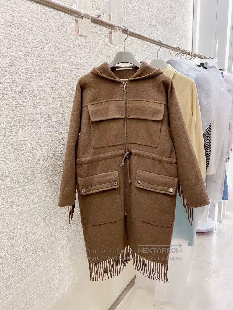 Hermes Hermes 100% Cashmere Coat Jacket in Khaki Size XXS / US 00 / IT 34 - 1 Thumbnail