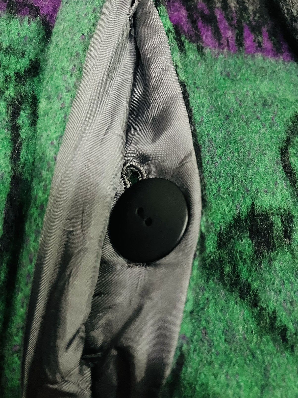 Japanese Brand Vinon Art Design Wool Long Jacket (18) Size XL / US 12-14 / IT 48-50 - 7 Thumbnail