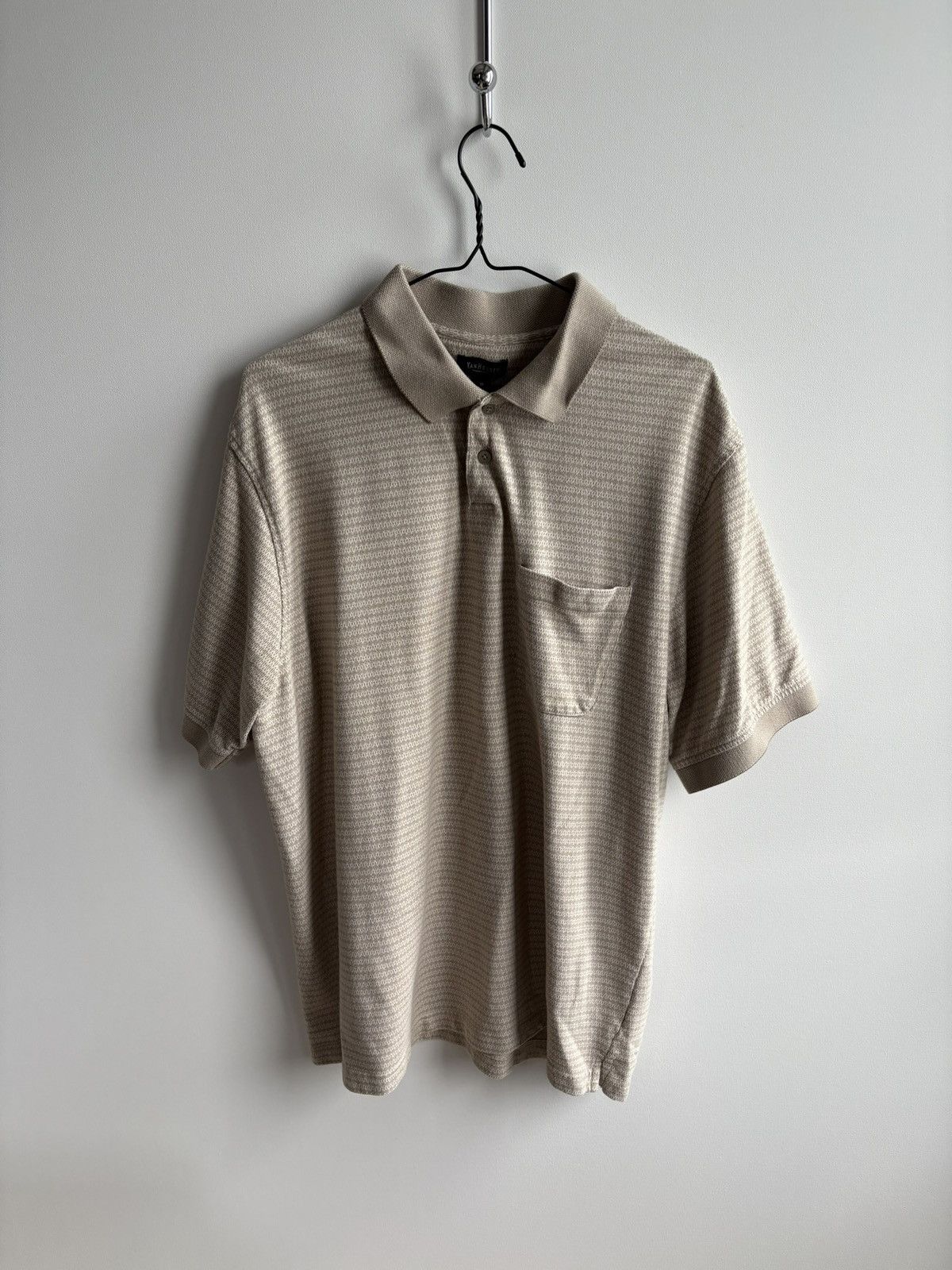 Van Heusen Van Heusen Vintage Beige Stripe Pattern Polo T-shirt Size US XL / EU 56 / 4 - 1 Thumbnail