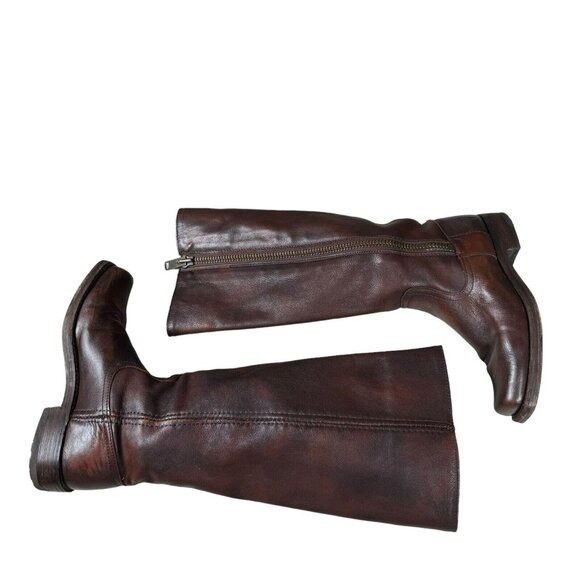 Frye FRYE Heath Women’s Sz 5.5 B Outside Zip Brown Leather Boots Size US 5.5 / IT 35.5 - 10 Thumbnail