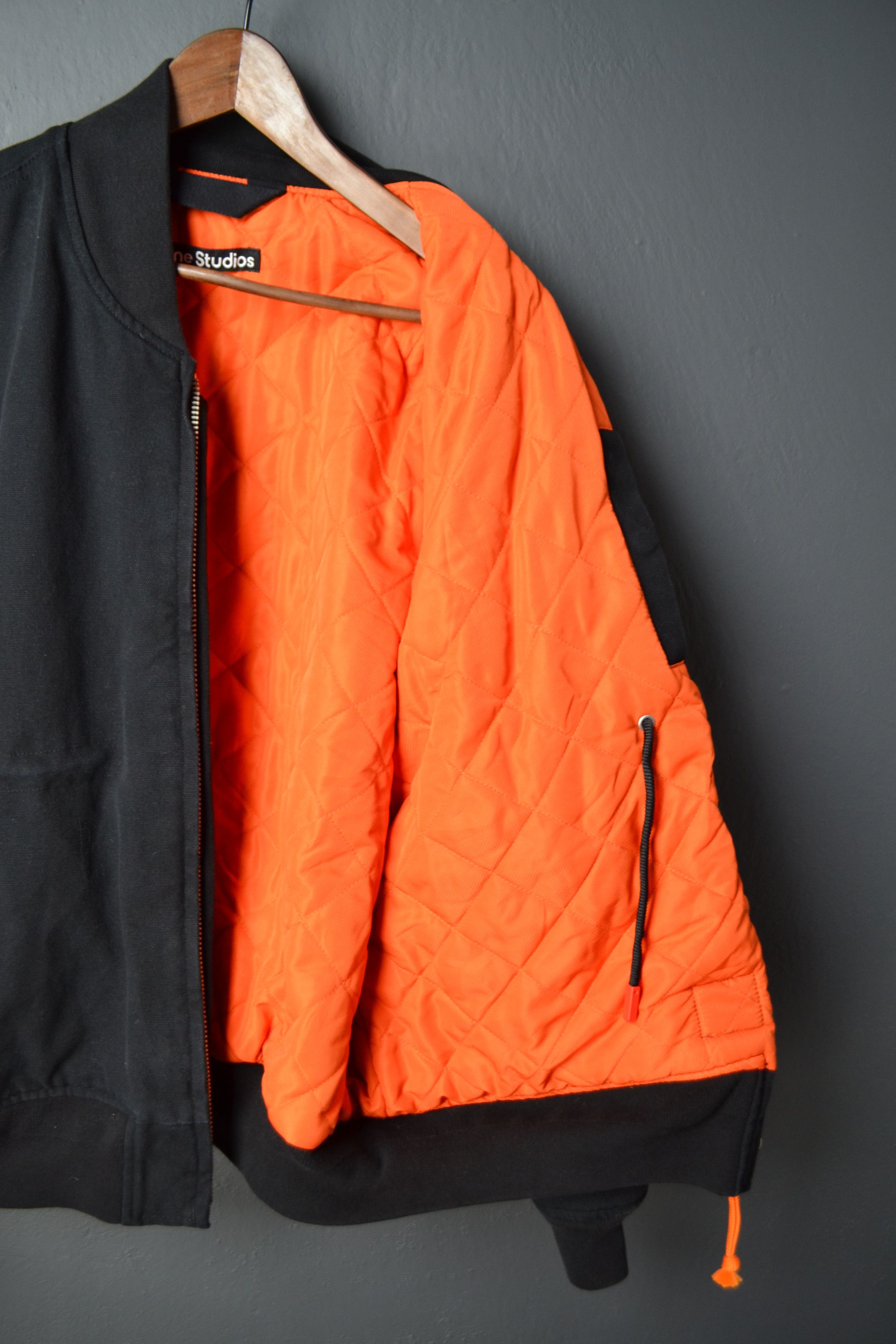 Acne Studios Acne Studios Black Organic Cotton Bomber Jacket S Oversized Size US S / EU 44-46 / 1 - 12 Thumbnail