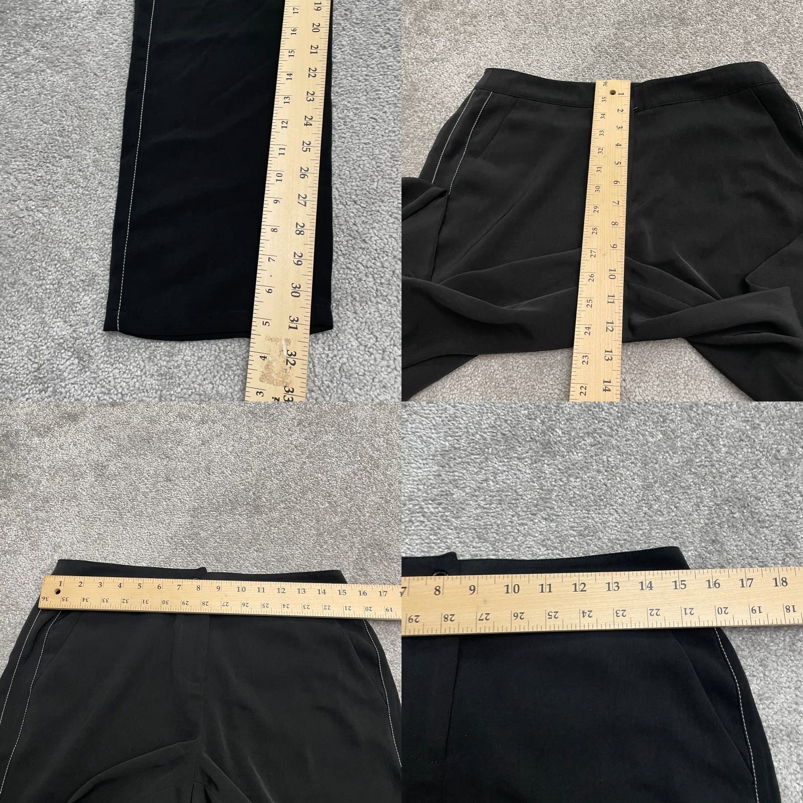 Vintage Vero Moda Pants Womens Medium Black High Rise Straight Leg 30x31 Size 32" / US 10 / IT 46 - 8 Thumbnail
