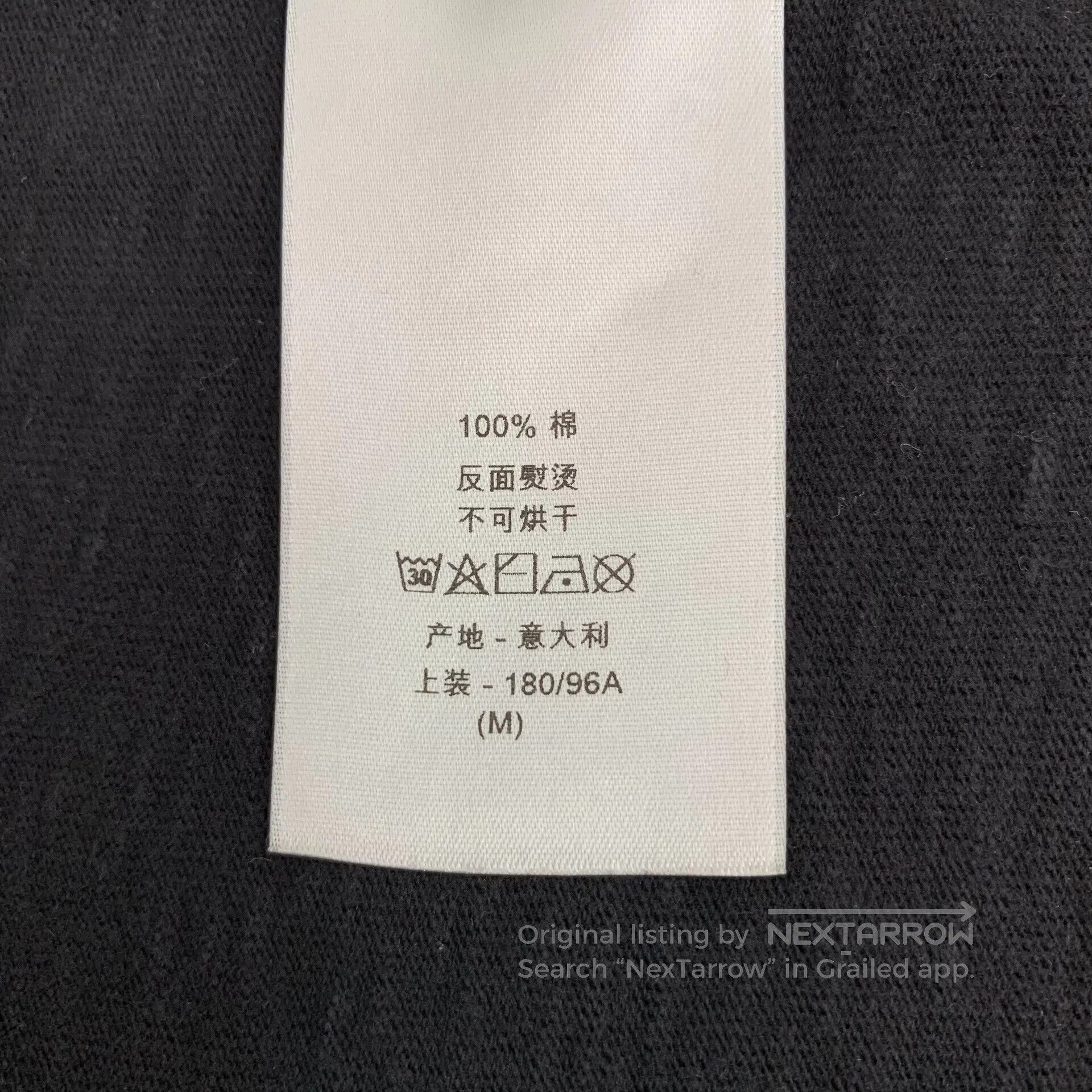 Dior Dior Black Vintage Hole Logo Letter Print Cotton Crew Neck Size US M / EU 48-50 / 2 - 8 Thumbnail
