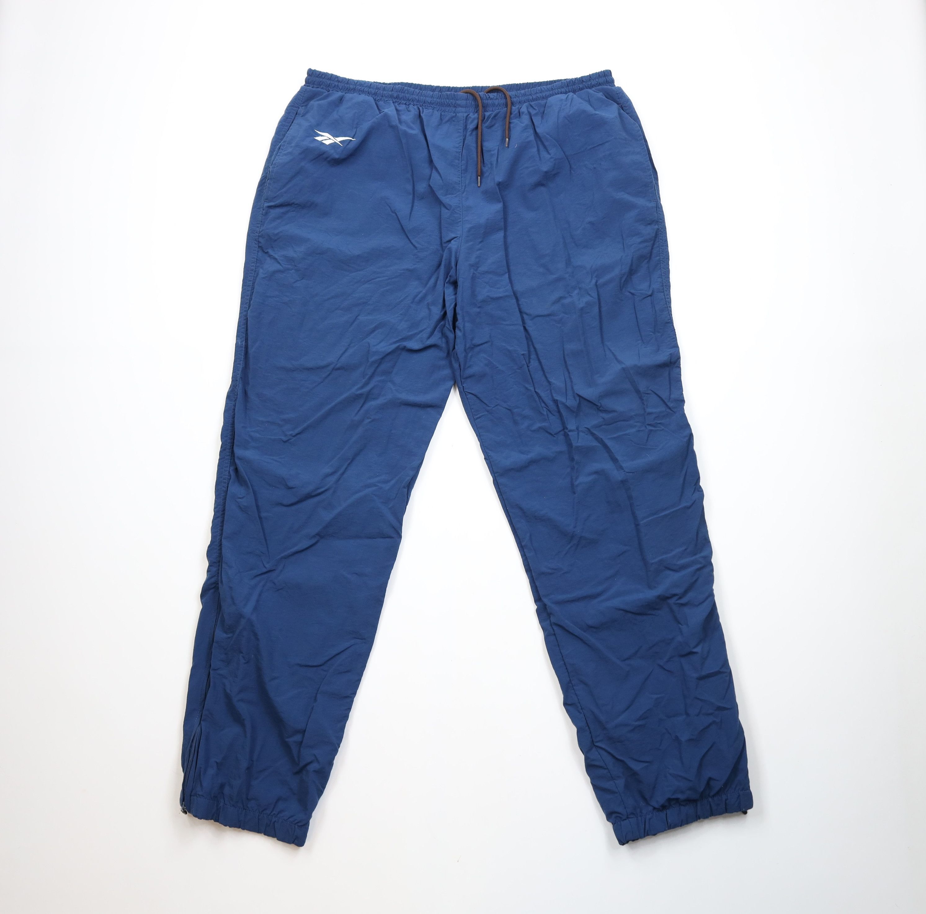 Reebok × Vintage Vintage 90s Reebok Classic Logo Lined Joggers Pants Blue Size US 38 / EU 54 - 1 Thumbnail