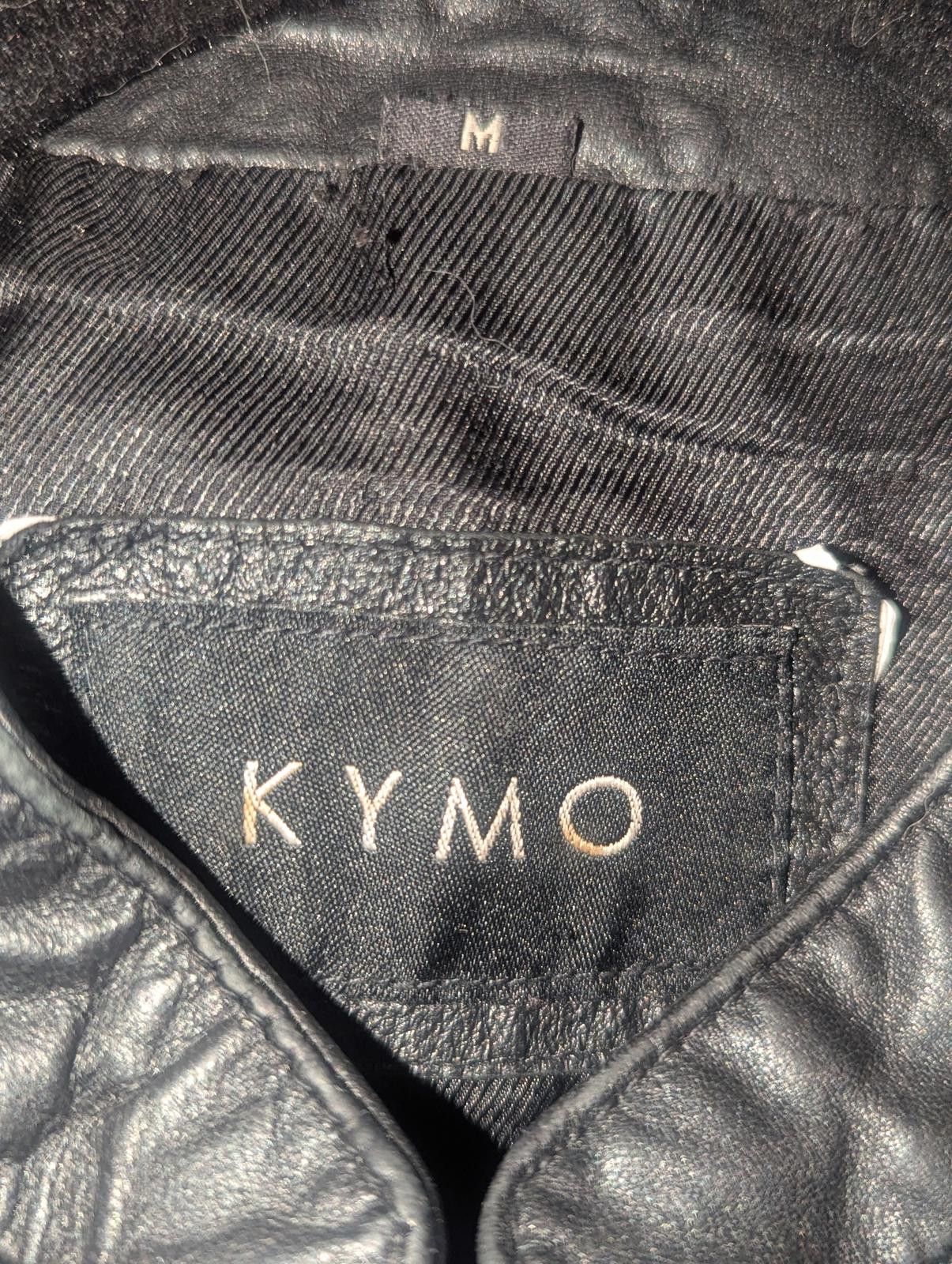 Other Upcycled Ohm Symbol Black Vegan Faux Leather Jacket Size M / US 6-8 / IT 42-44 - 8 Thumbnail