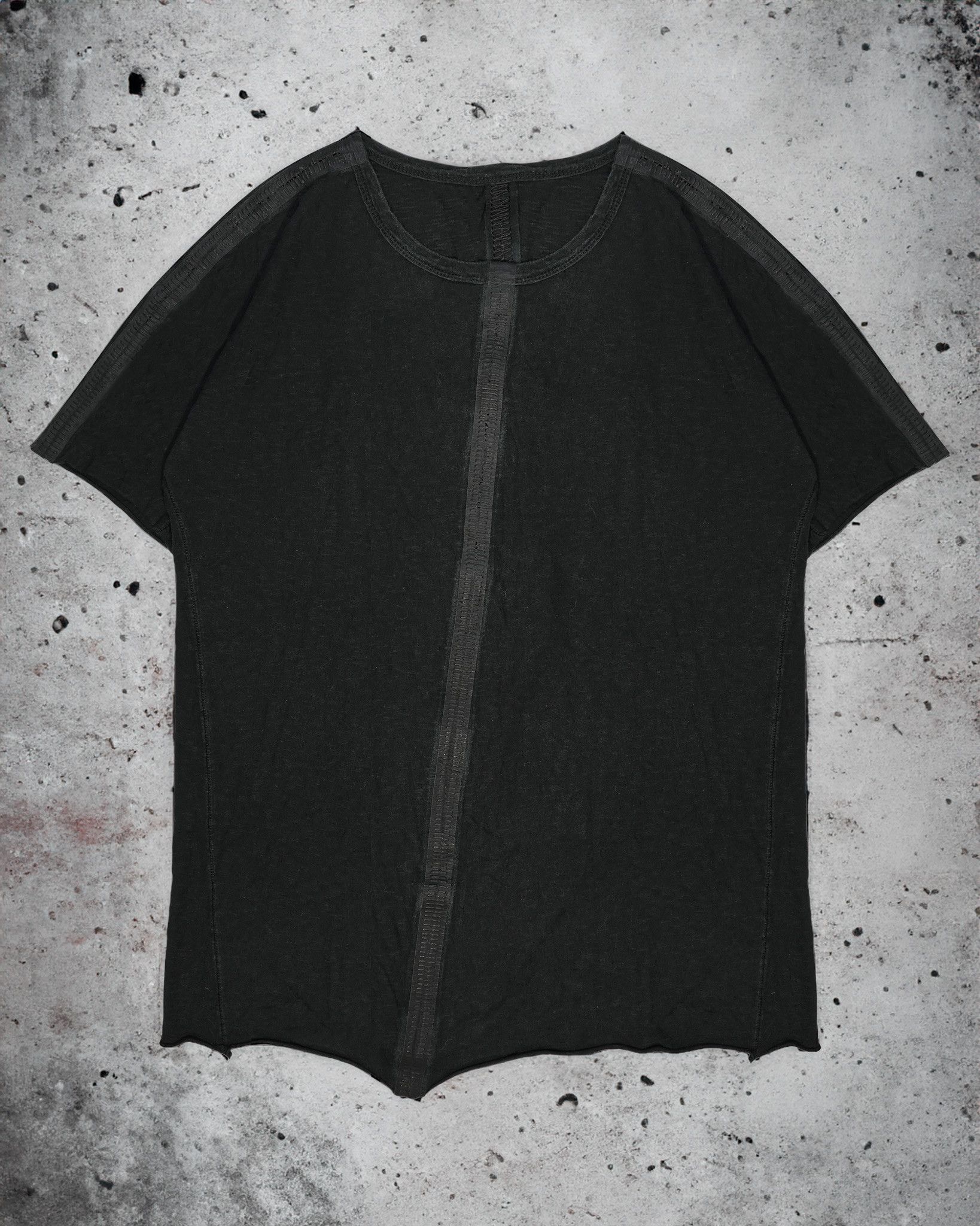 image of Isaac Sellam Experience Isaac Sellam Taped Spine Tee in Black, Men's (Size Large)