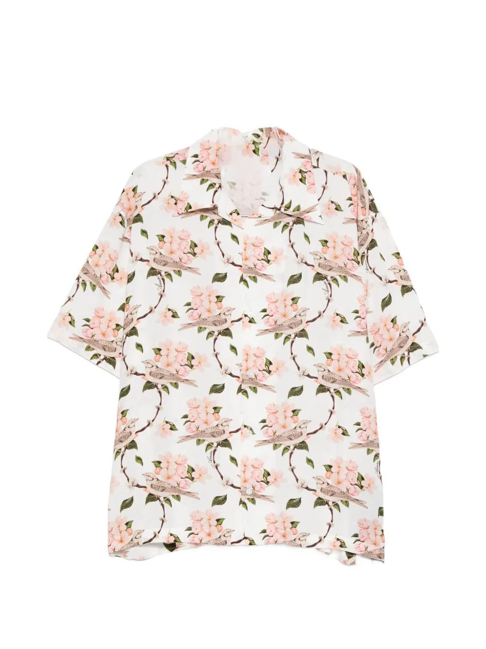 Other Bird Floral Shirt – Nature Pattern Casual Shirt Size US S / EU 44-46 / 1 - 1 Thumbnail