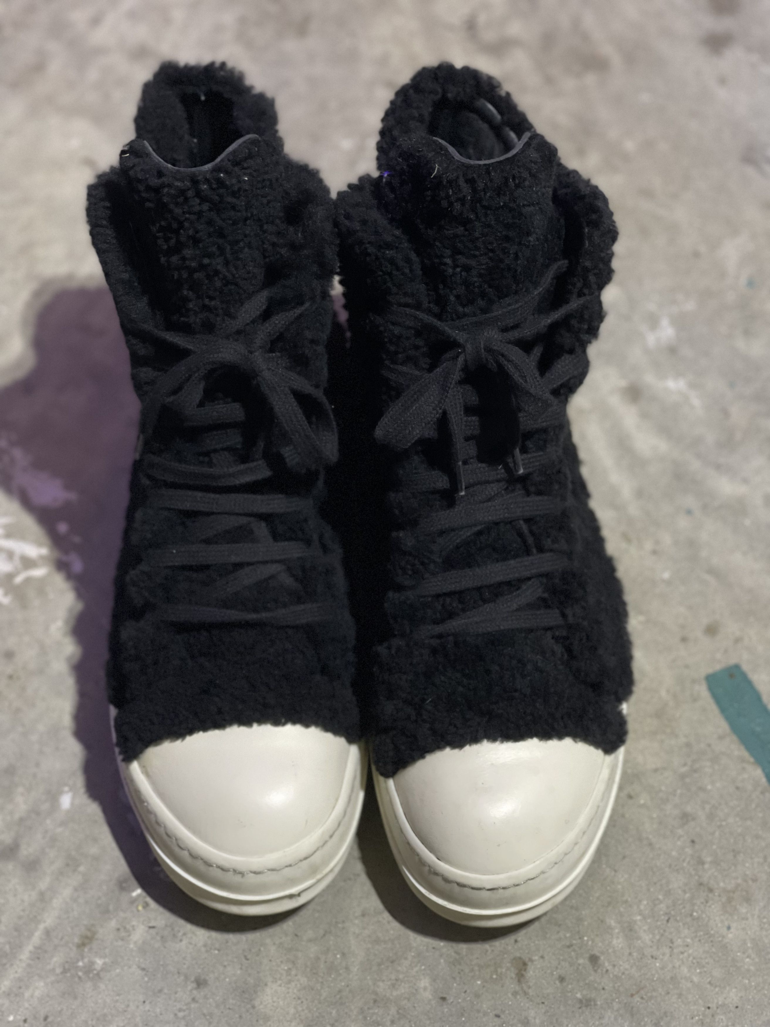 Rick Owens Rick Owen Mainline "Scarpe Shearling" Ramones Size US 11.5 / EU 44-45 - 4 Thumbnail