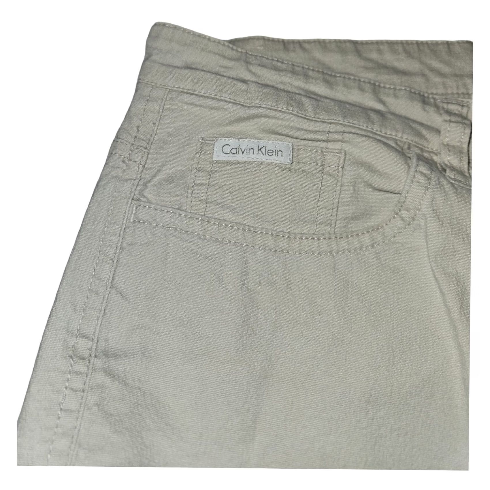Calvin Klein VINTAGE Calvin Klein Jeans Capris Women 12 High Rise Cream Stretch Casual Classic Size 34" / US 12 / IT 48 - 7 Thumbnail