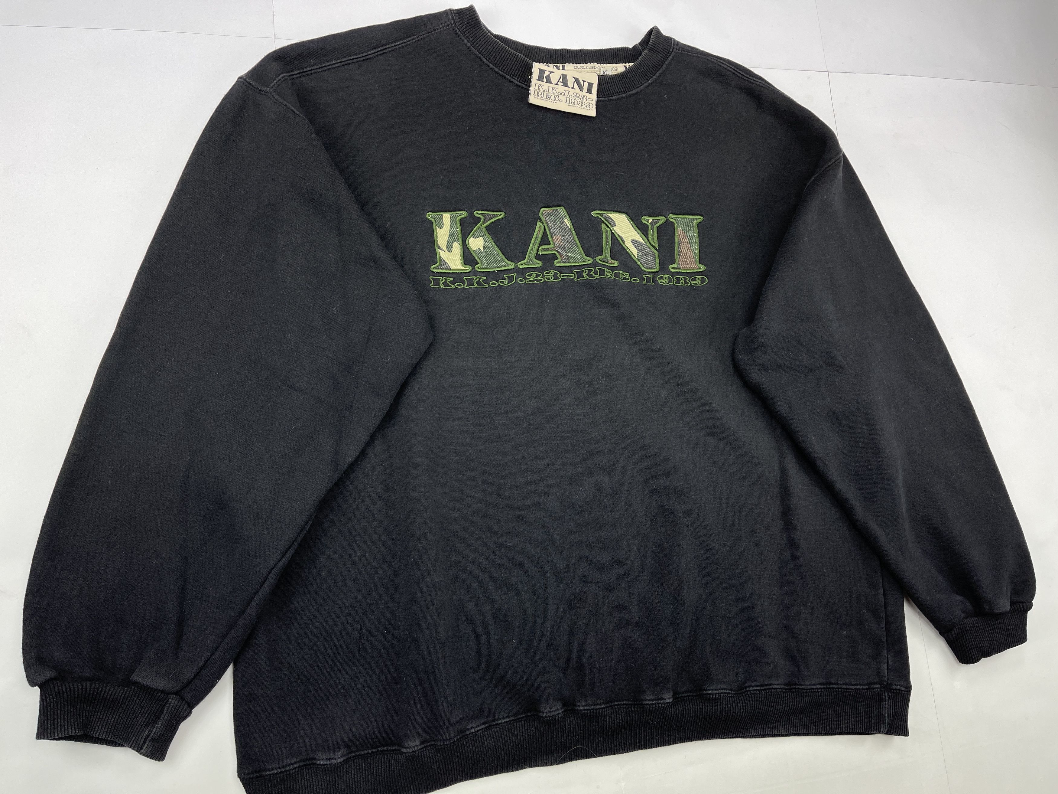 Karl Kani KARL KANI sweatshirt, black, vintage Kani, 90s hip hop XL Size US XL / EU 56 / 4 - 2 Thumbnail