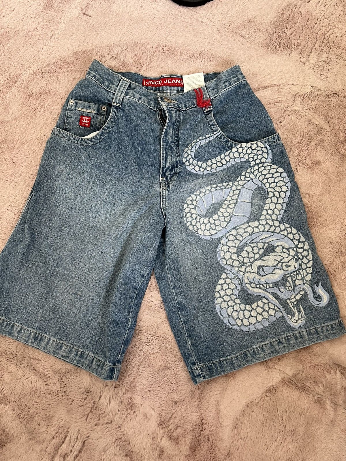 JNCO Vintage snake print jnco shorts Size US 29 - 1 Thumbnail