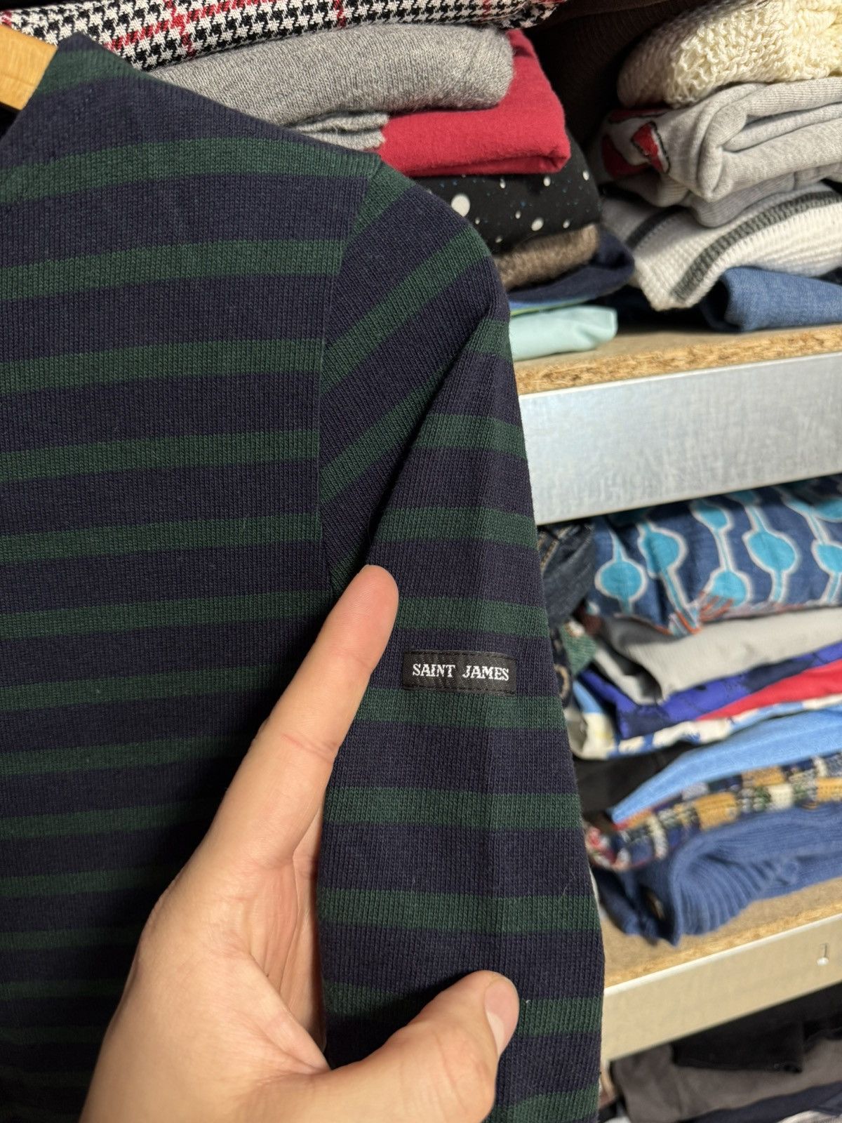 Saint James Saint James Striped Long Sleeve Sweatshirt Kurt Cobain Sz S Size S / US 4 / IT 40 - 2 Thumbnail