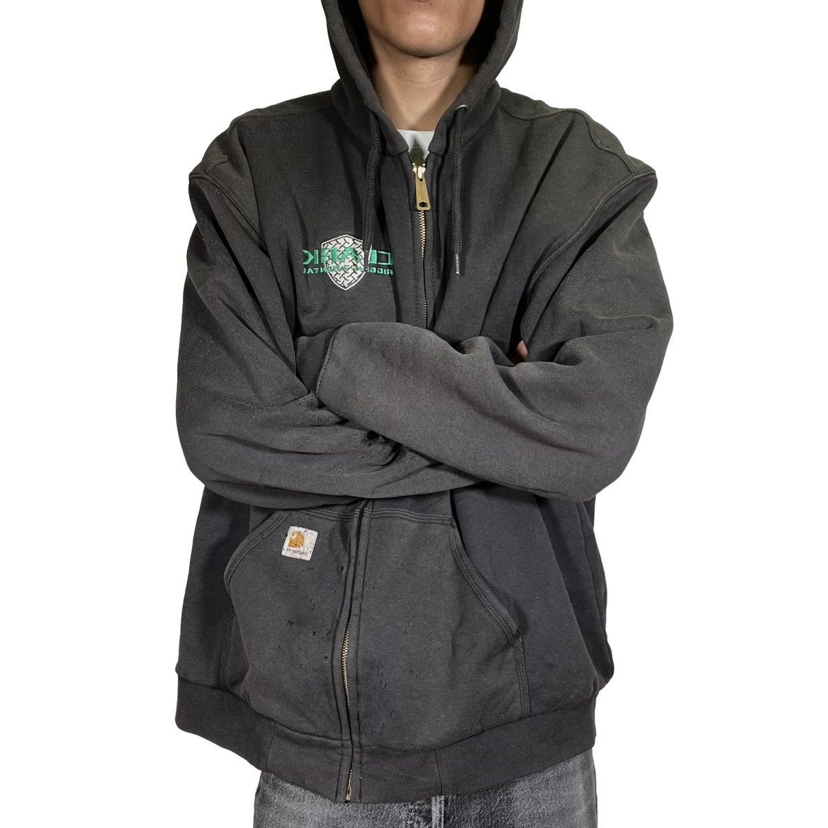 Carhartt Vintage Distressed Carhartt Hoodie Size US XL / EU 56 / 4 - 1 Thumbnail