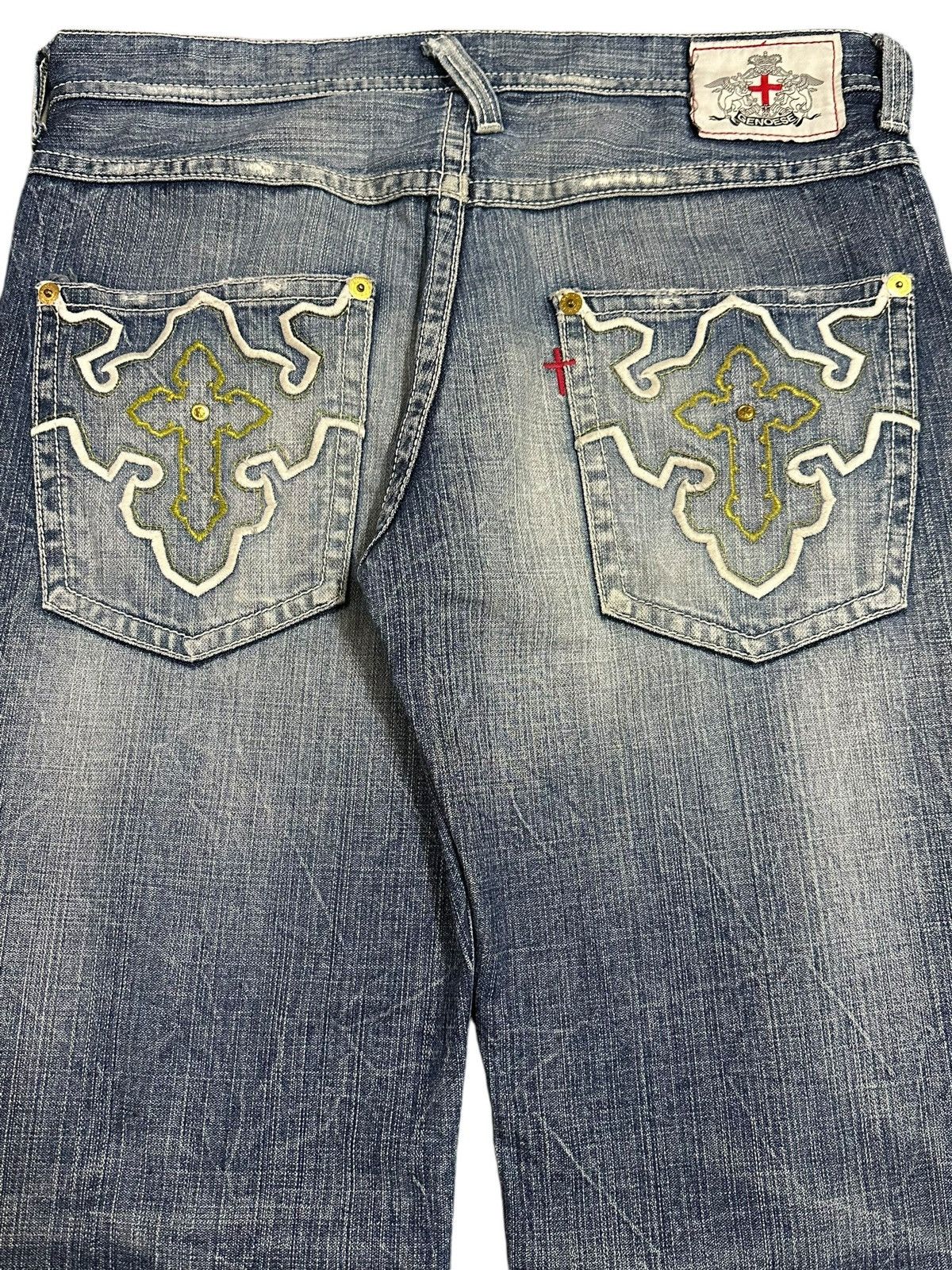 Japanese Brand Vintage Japanese Genoese Embroidered Cross Style Jeans Size US 34 / EU 50 - 6 Thumbnail