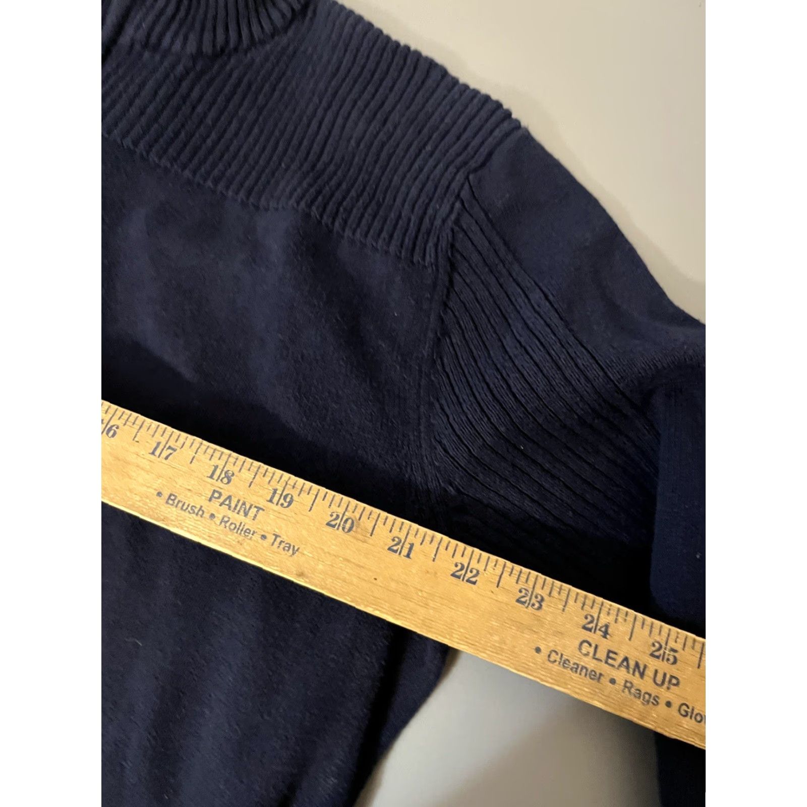 Calvin Klein Calvin Klein Men's Sweater 1/4 Zip Mock Neck Large Blue Size US L / EU 52-54 / 3 - 5 Thumbnail
