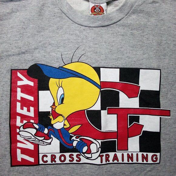 Vintage × Warner Bros Vintage Tweety Bird Cross Training Crop Top T-Shirt Size US L / EU 52-54 / 3 - 1 Thumbnail