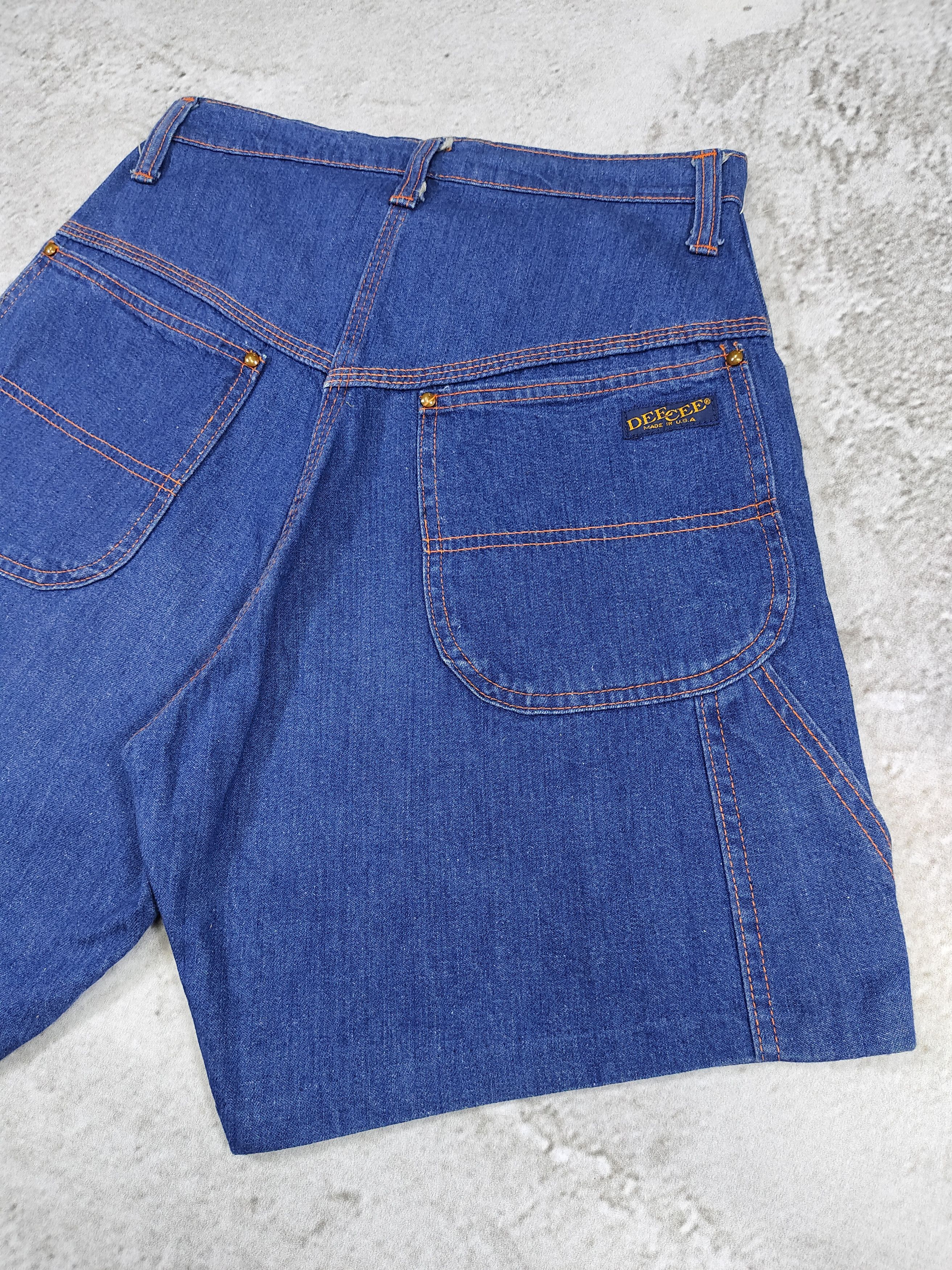 Vintage 60s DEE CEE🔥Classic American Carpenter Utility Denim Shorts Size US 28 / EU 44 - 2 Thumbnail