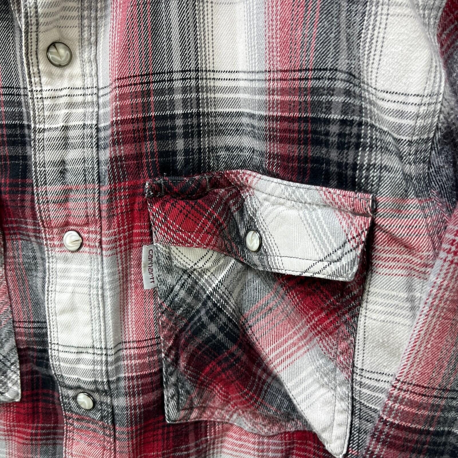 Carhartt Vintage Carhartt Plaid Pearl Snap Button Up Shirt Medium Size US M / EU 48-50 / 2 - 3 Thumbnail