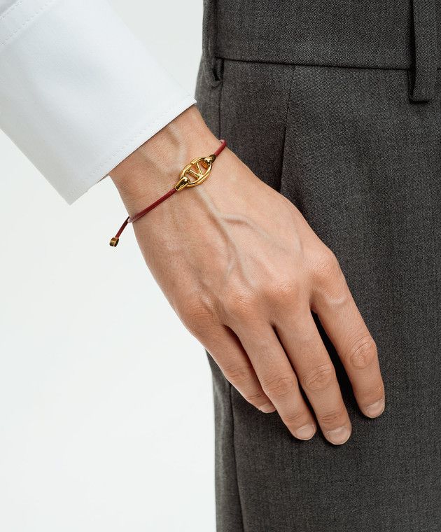 Valentino o1s22i1n0924 Size: OS / Leather Vlogo Bracelet Size ONE SIZE - 2 Thumbnail
