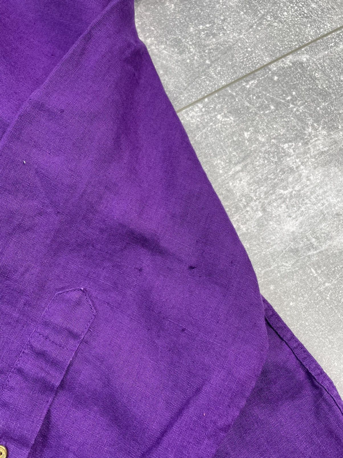Polo Ralph Lauren × Ralph Lauren × Vintage Polo Ralph Lauren Purple Shirt Vintage Size XL / US 12-14 / IT 48-50 - 8 Thumbnail
