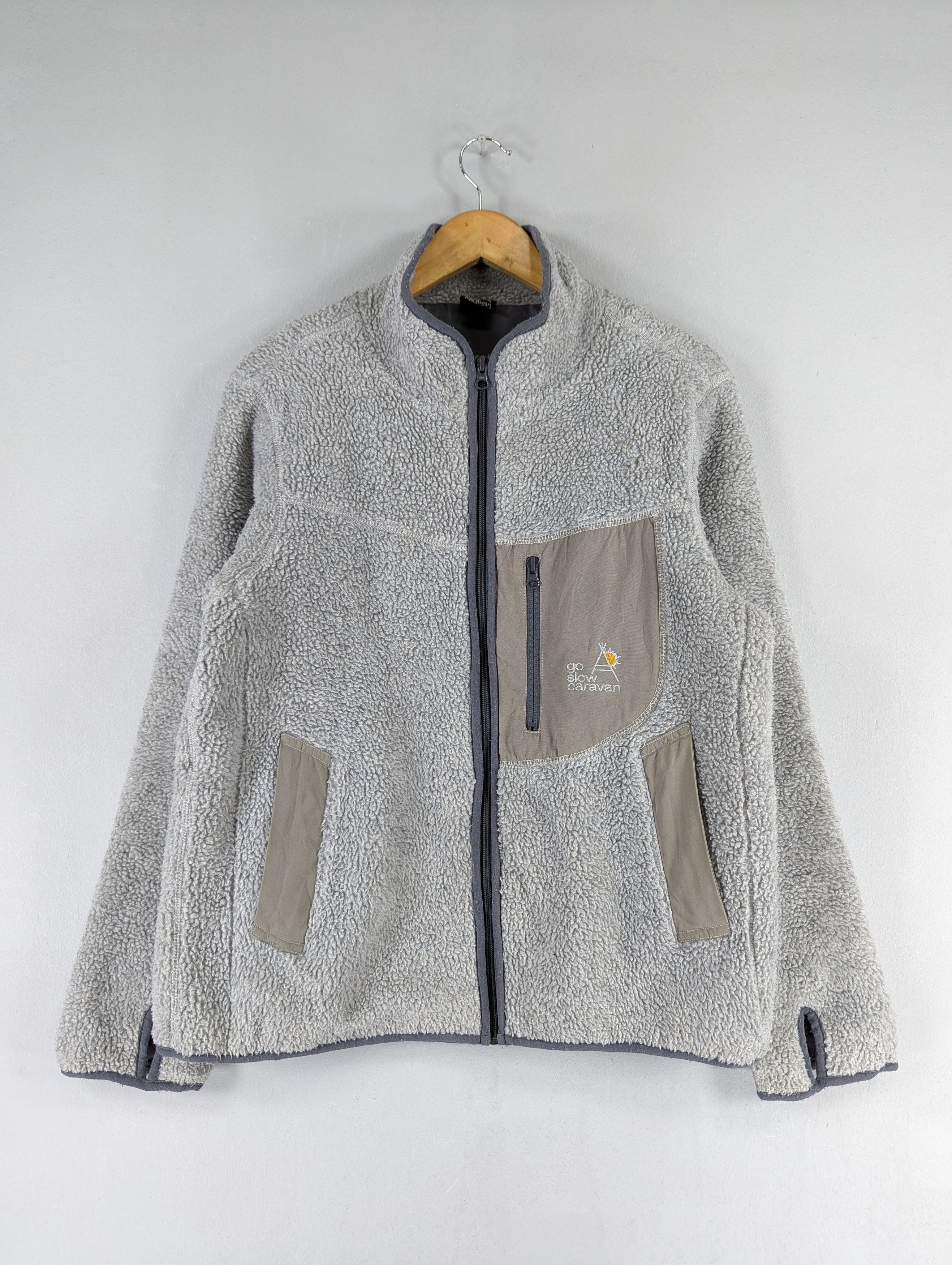 Go Slow Caravan Sherpa Deep Pile Fleece Zipper Jacket Outerwear