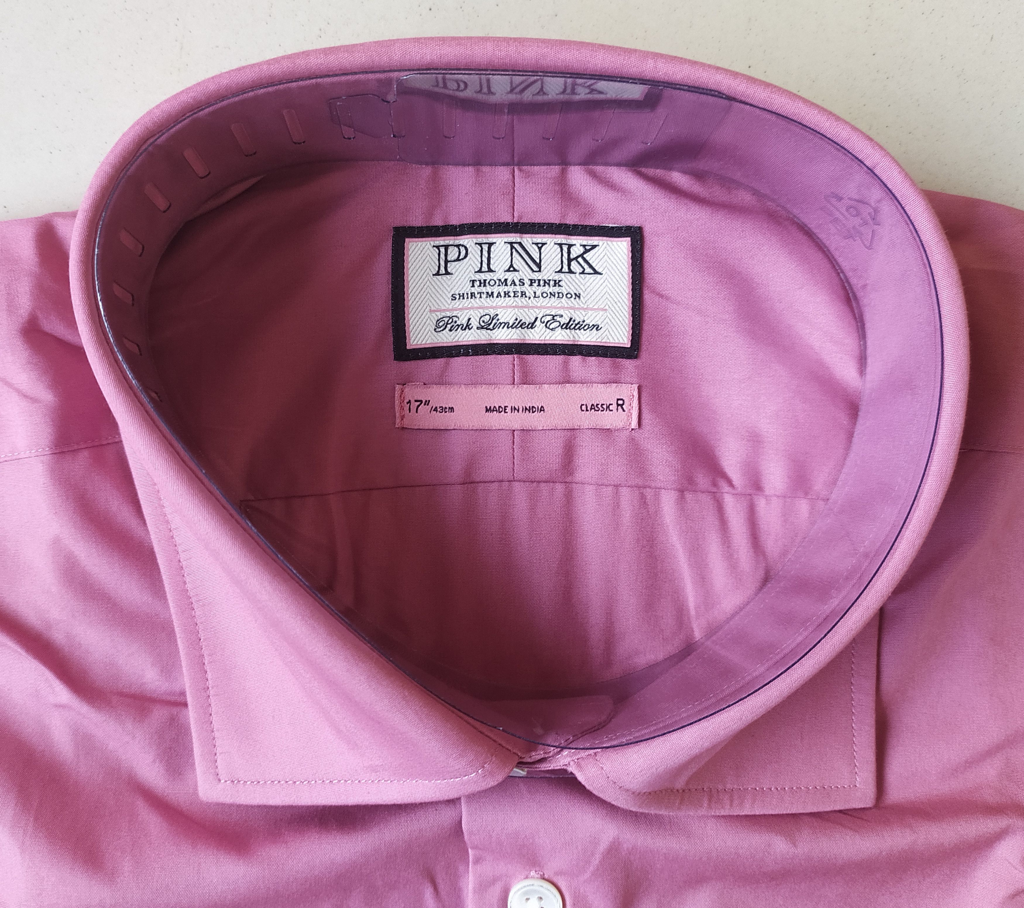 Thomas Pink Thomas Pink Formal Plain Poplin Shirt Free Shipping T/31 Size US L / EU 52-54 / 3 - 6 Thumbnail