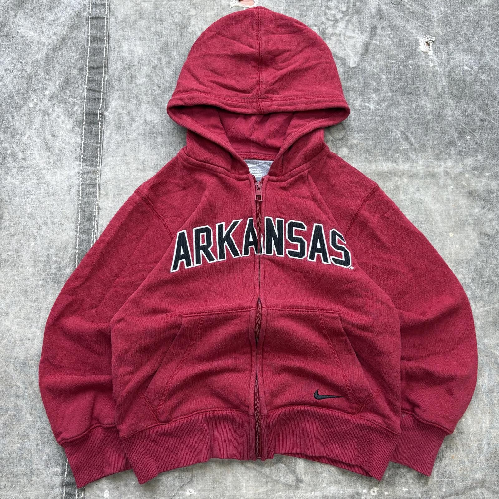 Nike Vintage Y2K Nike Arkansas Razorbacks Grunge Full Zip Hoodie Size S / US 4 / IT 40 - 1 Thumbnail