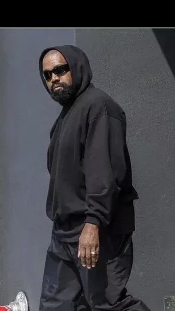 Yeezy Kanye West Black Plain Oversized Hoodie Gosha