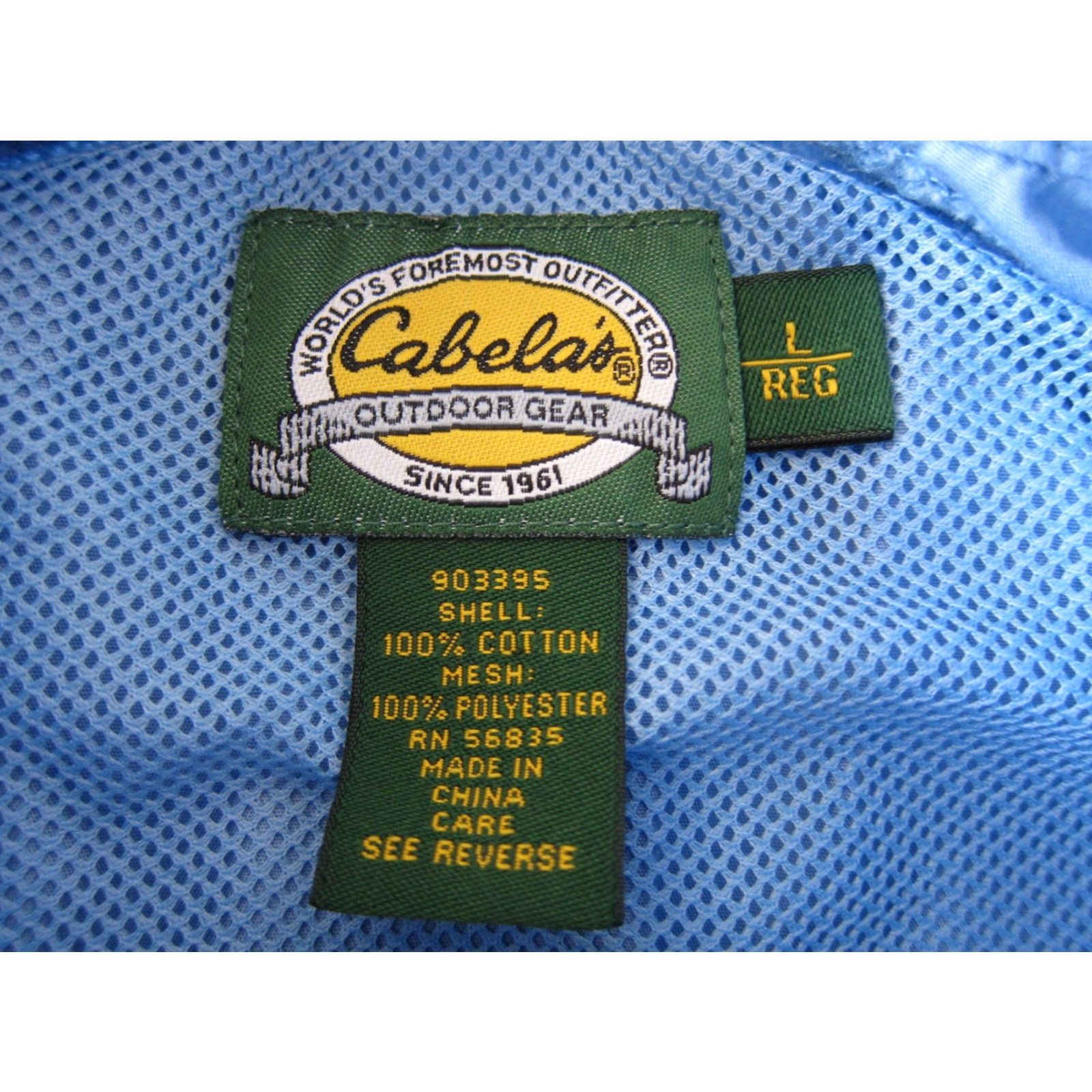 Vintage VINTAGE Cabela's Blue North American Hunting Dog Hike Button Down Short Sleeve Shirt L Size US L / EU 52-54 / 3 - 4 Thumbnail