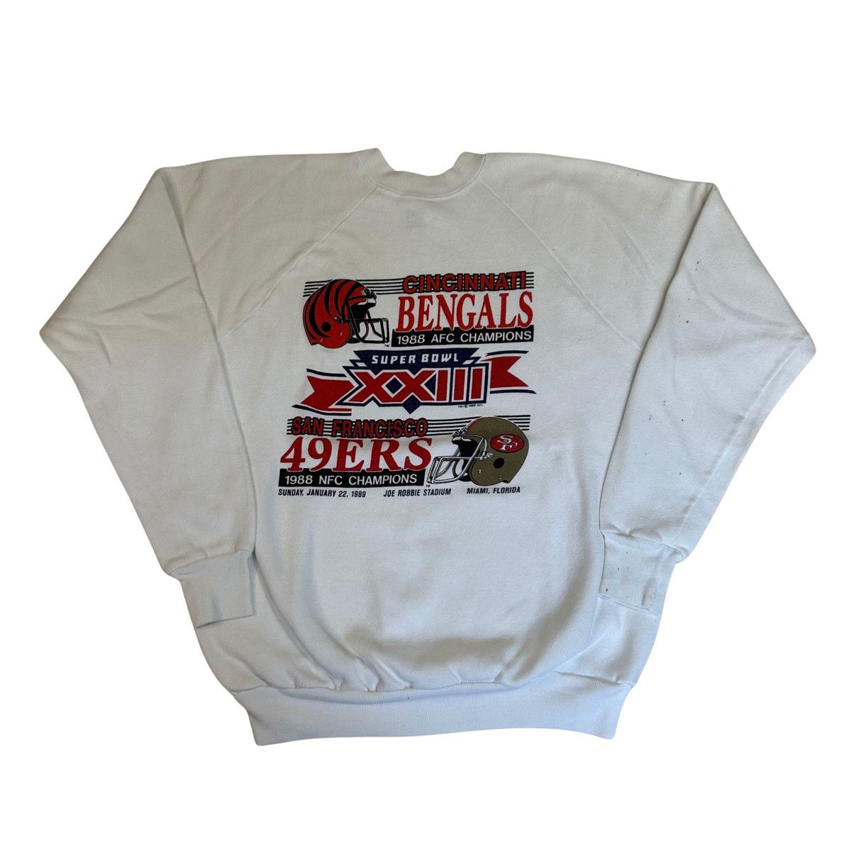 NFL 1988 NFL Super Bowl XXIII Bengalsv49ers Crewneck Sweatshirt Size US XL / EU 56 / 4 - 1 Thumbnail