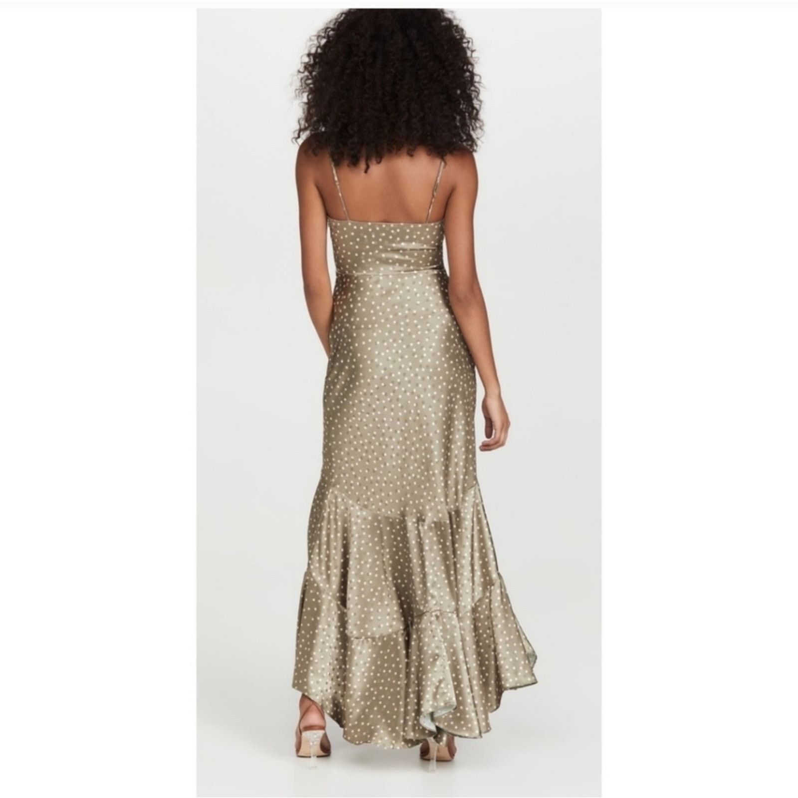 Significant Other NWT Significant Other Sofia Satin Polka Dot Maxi Dress Size L / US 10 / IT 46 - 2 Thumbnail