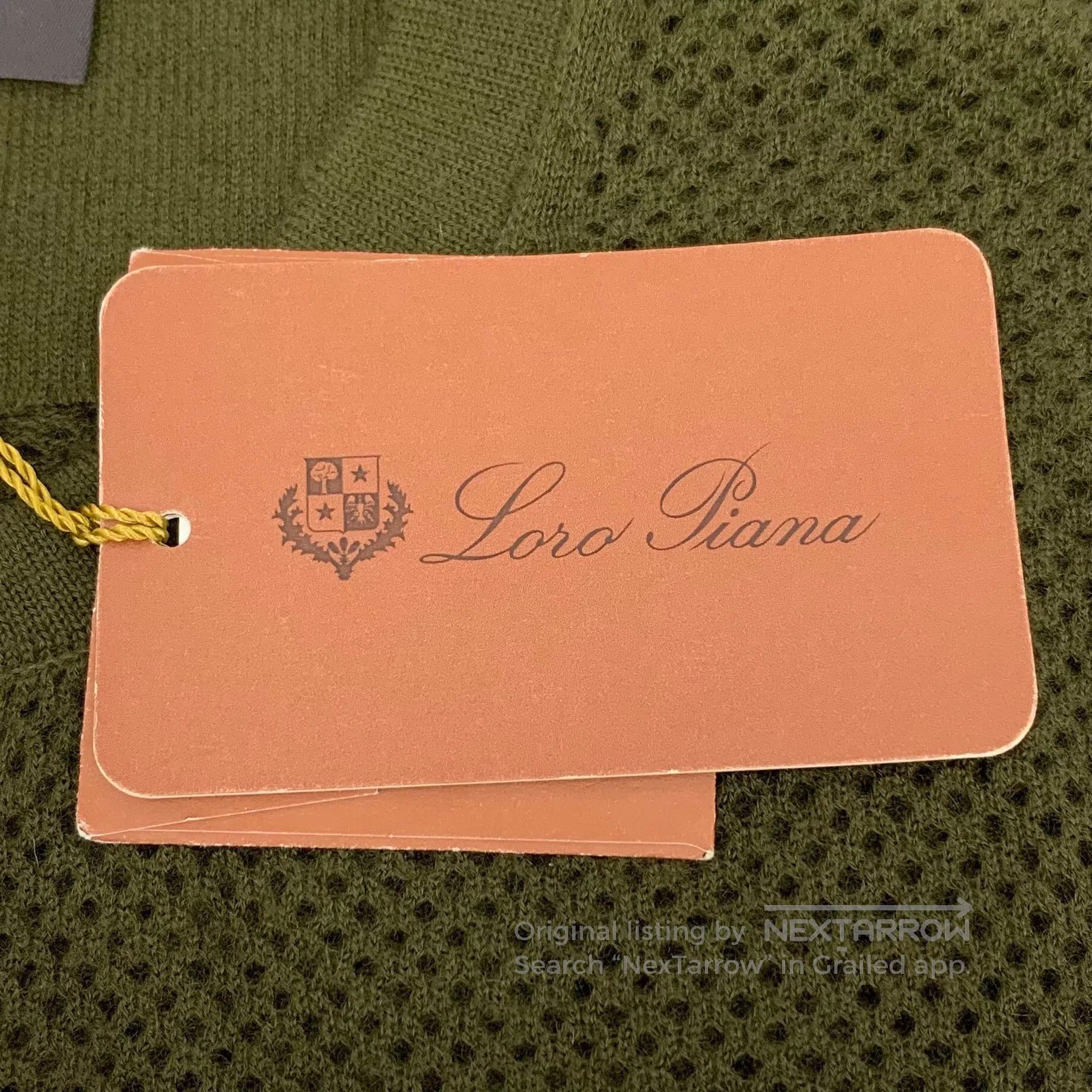 Loro Piana LORO PIANA Moss green round neck lace cashmere knitted swe Size S / US 4 / IT 40 - 6 Thumbnail