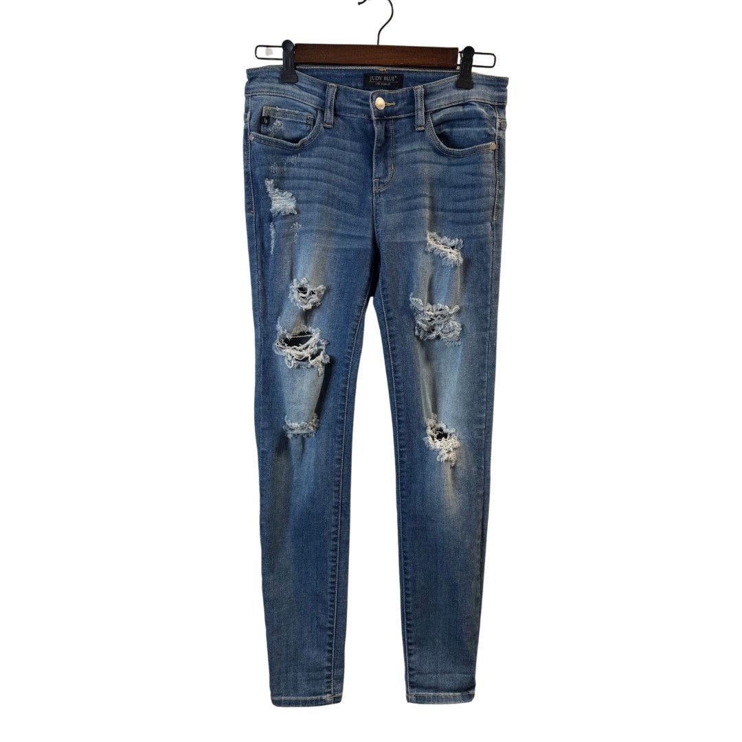 Judy Blue Judy Blue Women’s Distressed Skinny Fit Jeans Size 7 Size 28" / US 6 / IT 42 - 1 Thumbnail