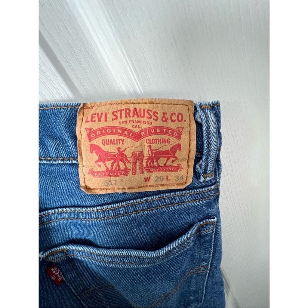 Levi's Vintage Levi 517 Medium Wash Bootcut Sturdy Denim Jeans Size 29" - 5 Thumbnail