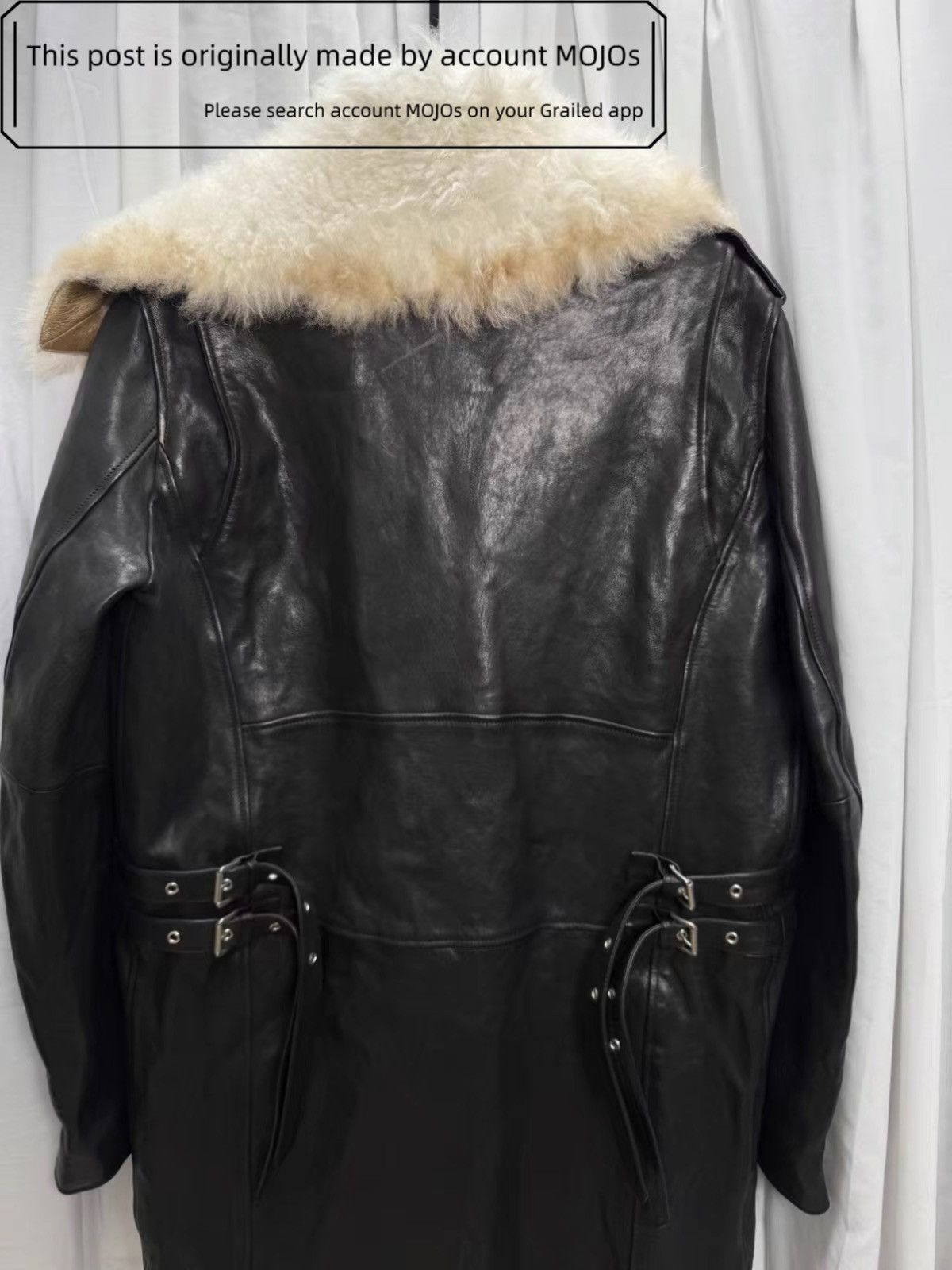 Ann Demeulemeester Sz 48 Ann Demeulemeester 24AW Leather Fur Rider Coat mojos70 Size US M / EU 48-50 / 2 - 6 Thumbnail