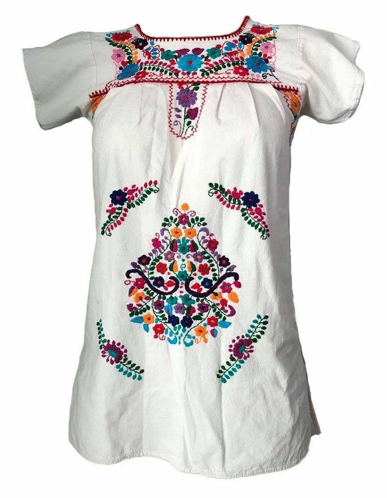 Designer Pre Owned Embroidered White Hand Made Blouse S Size S / US 4 / IT 40 - 1 Thumbnail