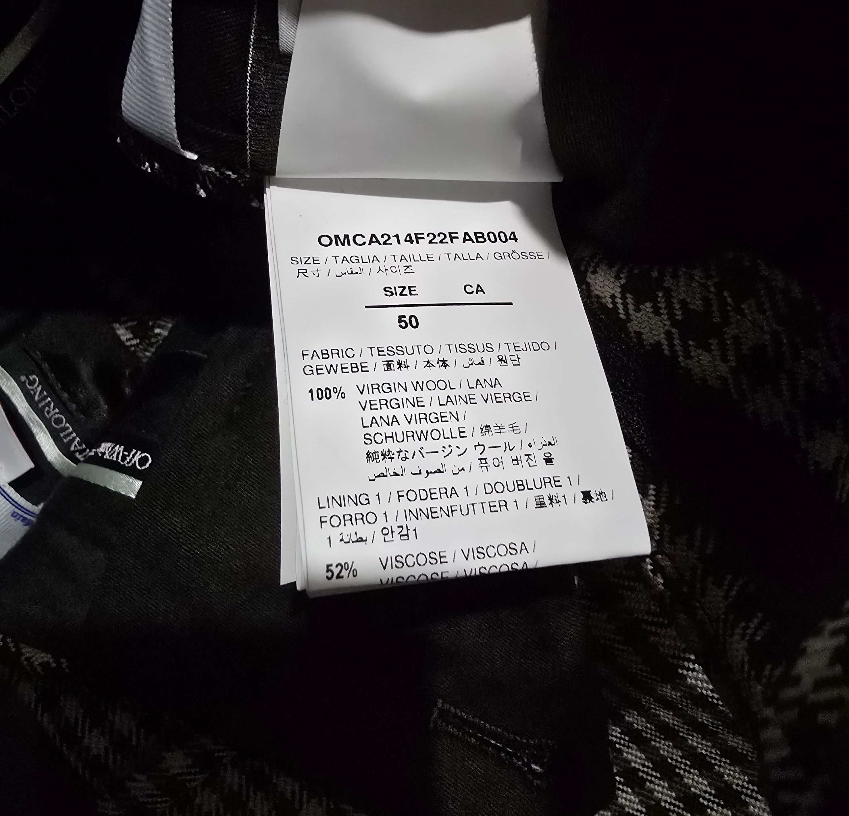 Off-White Off-White Tag Pattwool Slim Pant Warm Gray Size US 34 / EU 50 - 6 Thumbnail