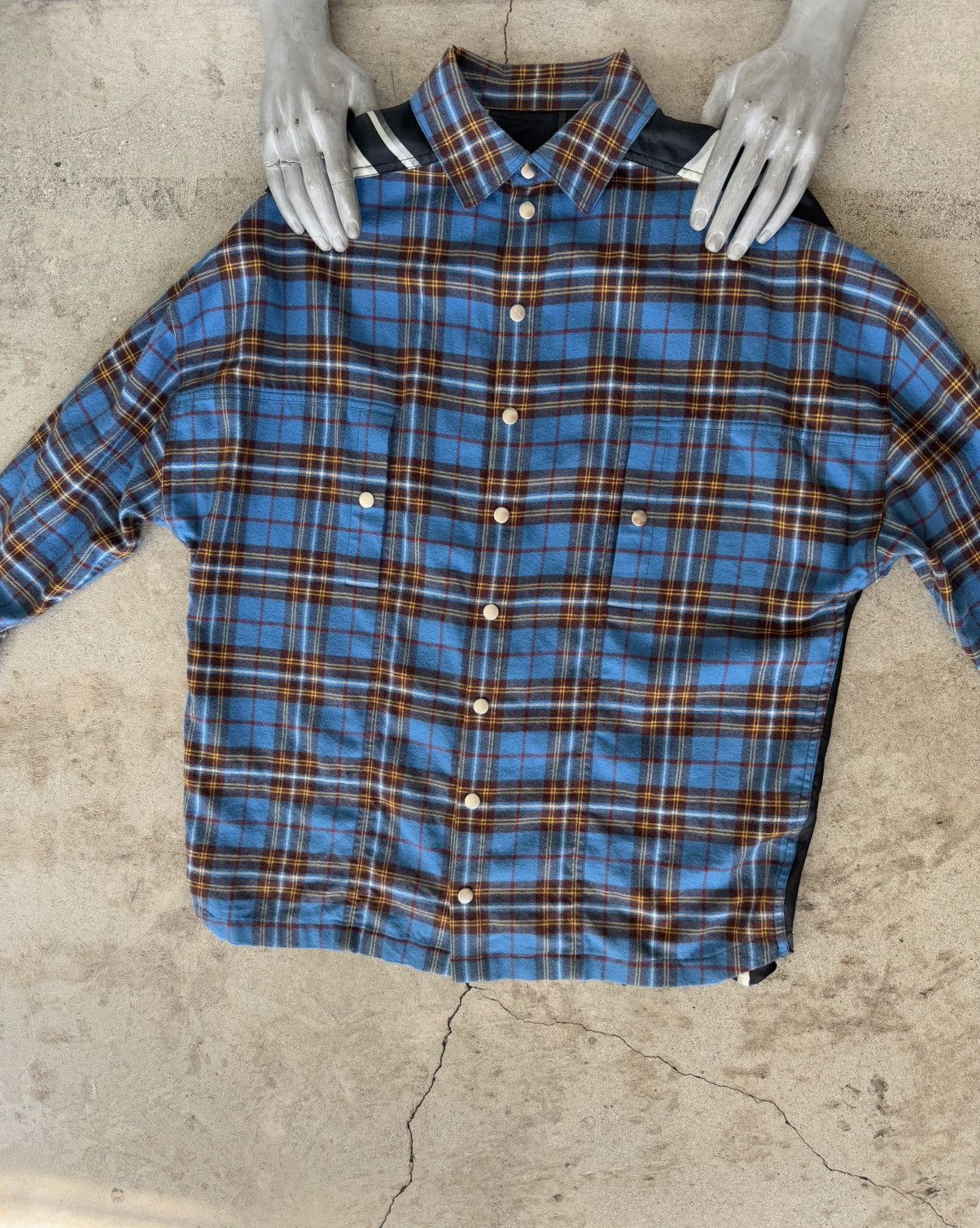 Rick Owens ARCHIVE RICK OWENS FW21 GETHSEMANE PLAID JUMBO TOMMY FLANNEL Size US XL / EU 56 / 4 - 1 Thumbnail