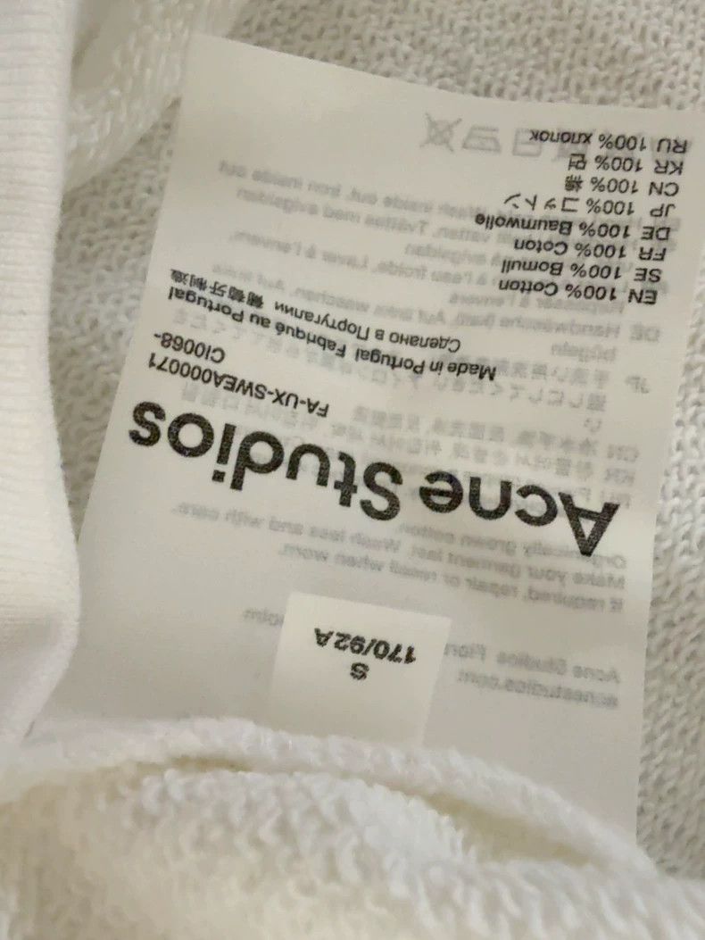Acne Studios Acne Studios White laser big smiling face hoodie Size US S / EU 44-46 / 1 - 4 Thumbnail