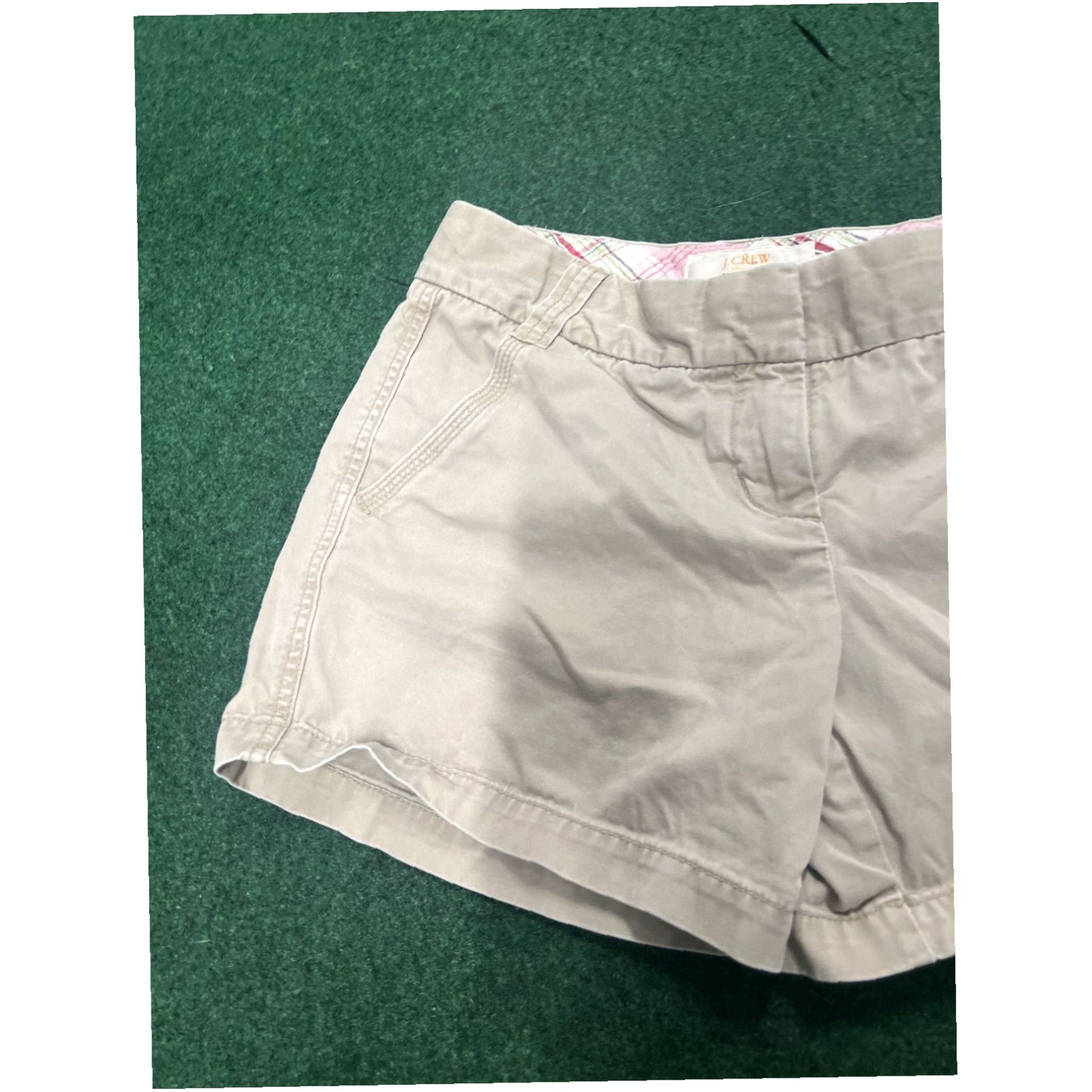 J.Crew J. Crew City Fit Khaki Classic Twill Weathered & Broken-In Chino Shorts - Size 4 Size 27" / US 4 / IT 40 - 2 Thumbnail