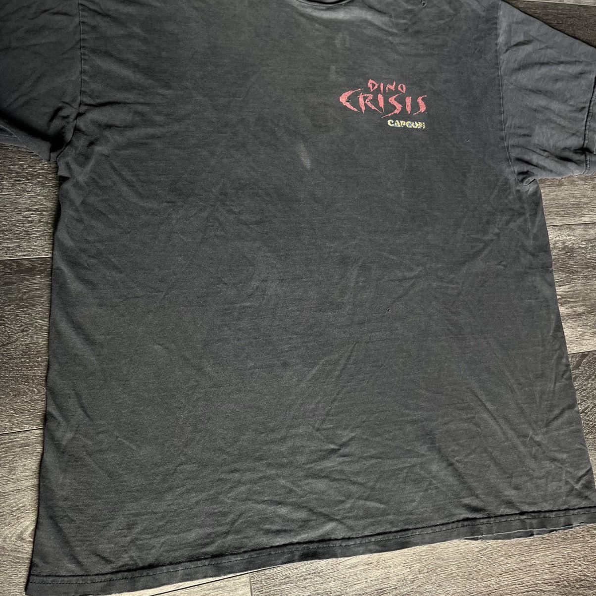 Vintage Vintage 1999 Dino Crisis Capcom PS1 Video Game Promo T Shirt Size US XL / EU 56 / 4 - 7 Thumbnail