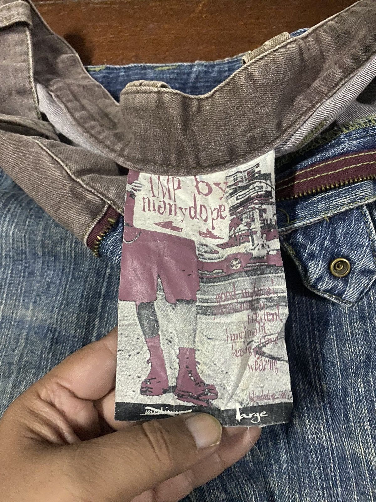 If Six Was Nine × Japanese Brand × Jean Double Waist ZIPPER Pocket Vintage Japan Denim Jeans Size US 35 - 18 Thumbnail