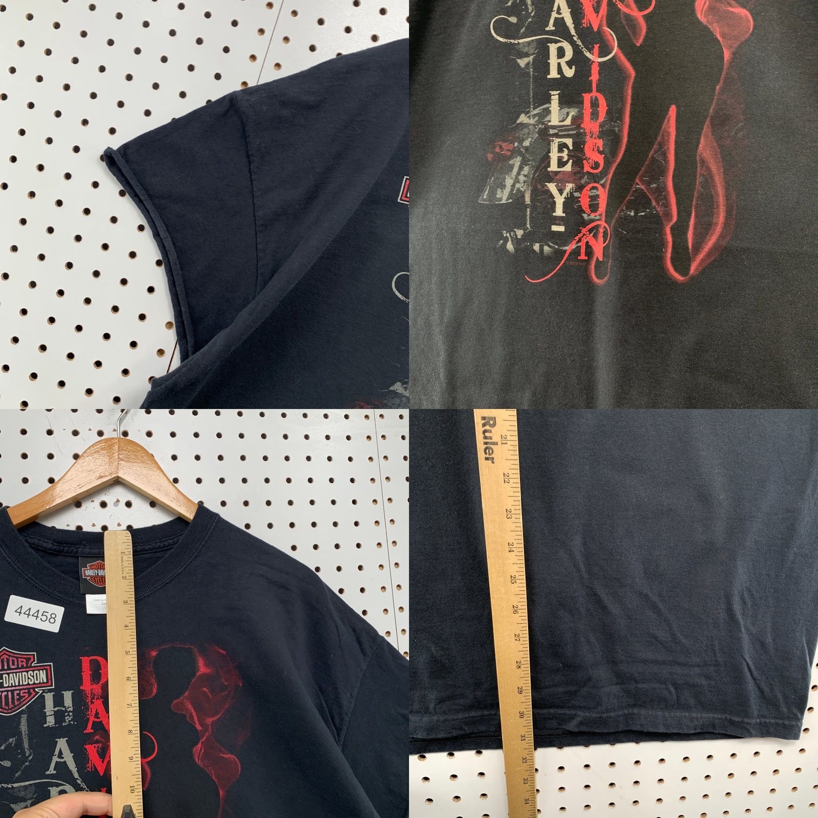 Harley Davidson VINTAGE Harley-Davidson Shirt Mens 2XL Black Sleeveless Crew Neck Graphic Print Band Biker Music Joliet IL Size US XXL / EU 58 / 5 - 8 Thumbnail