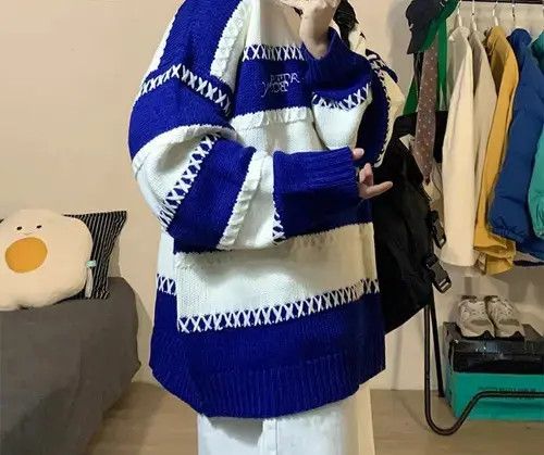 Other Sweater Autumn Winter Oversize Stripes Size US XL / EU 56 / 4 - 4 Thumbnail