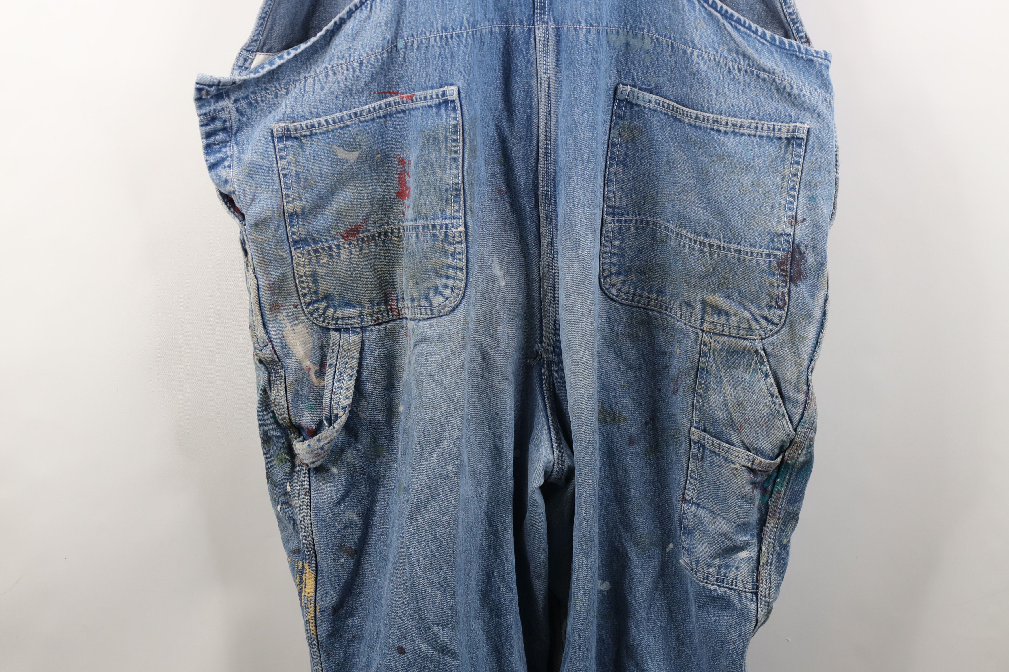 Vintage Vintage 90s Streetwear Thrashed Flannel Lined Overalls Size US 40 / EU 56 - 19 Thumbnail