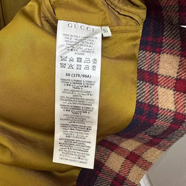 Gucci Gucci Plaid wool coat 2504-Nextarrow Size US M / EU 48-50 / 2 - 4 Thumbnail