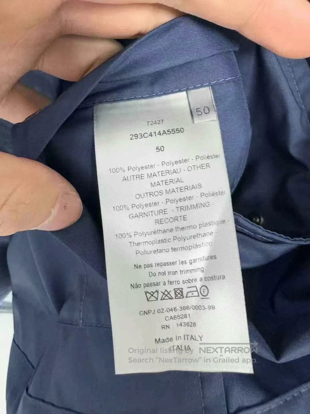 Dior Dior x Parley Blue Waterproof Jacket. Size US L / EU 52-54 / 3 - 5 Thumbnail