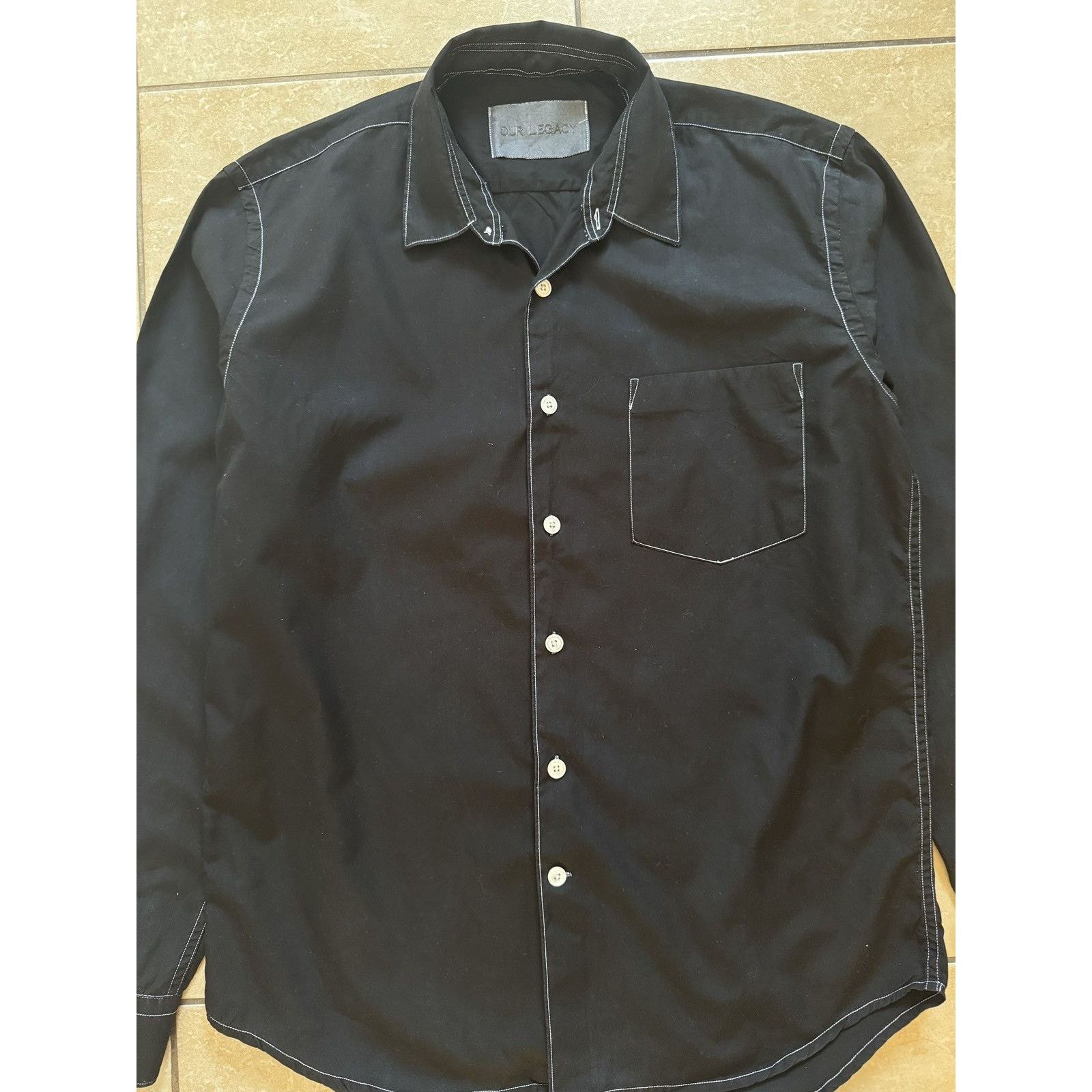 Our Legacy Our legacy Black Oxford Shirt Size US M / EU 48-50 / 2 - 2 Thumbnail