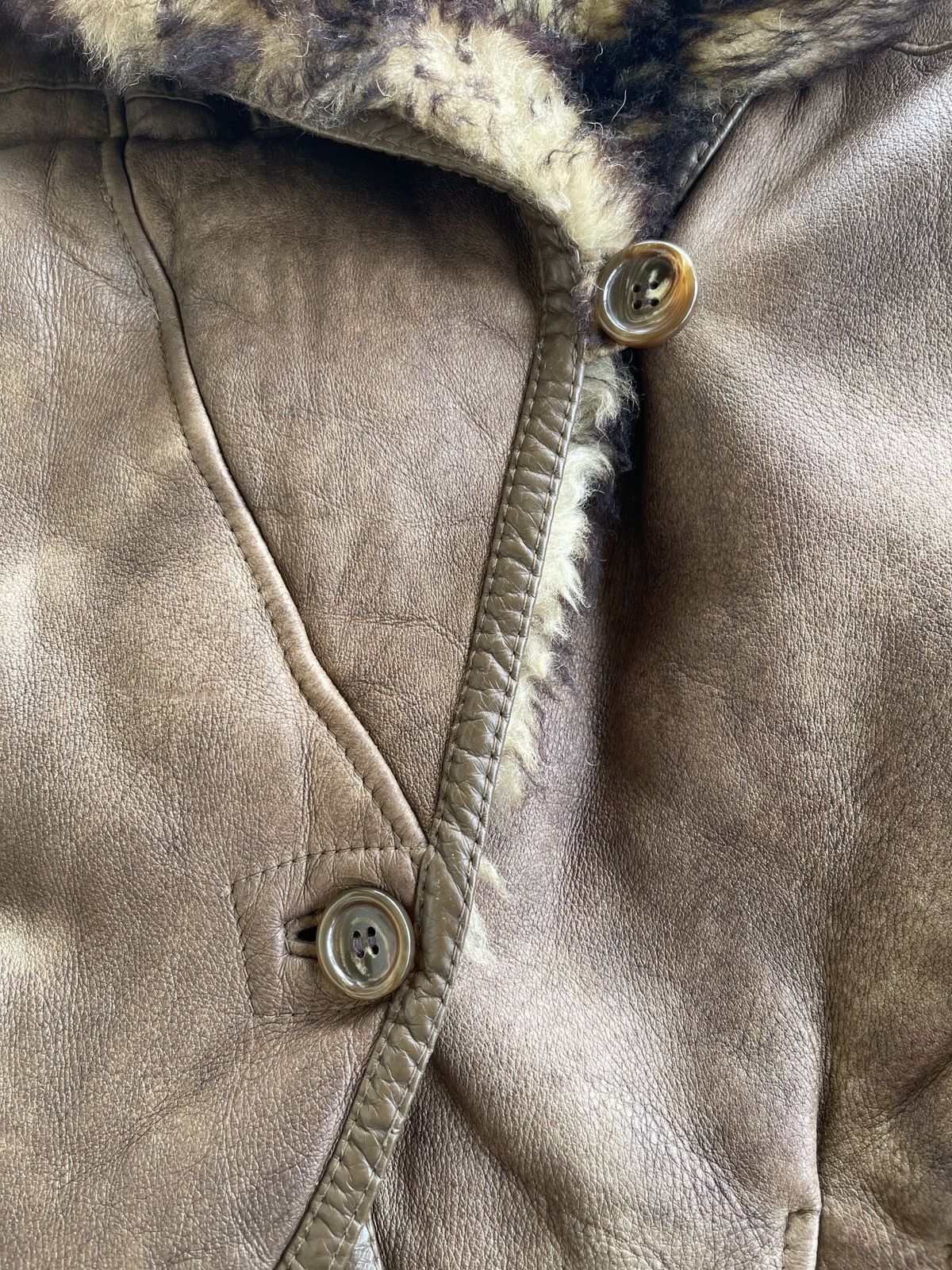 Vintage Vintage Sheepskin Real Fur Waist Jacket Size US M / EU 48-50 / 2 - 19 Thumbnail